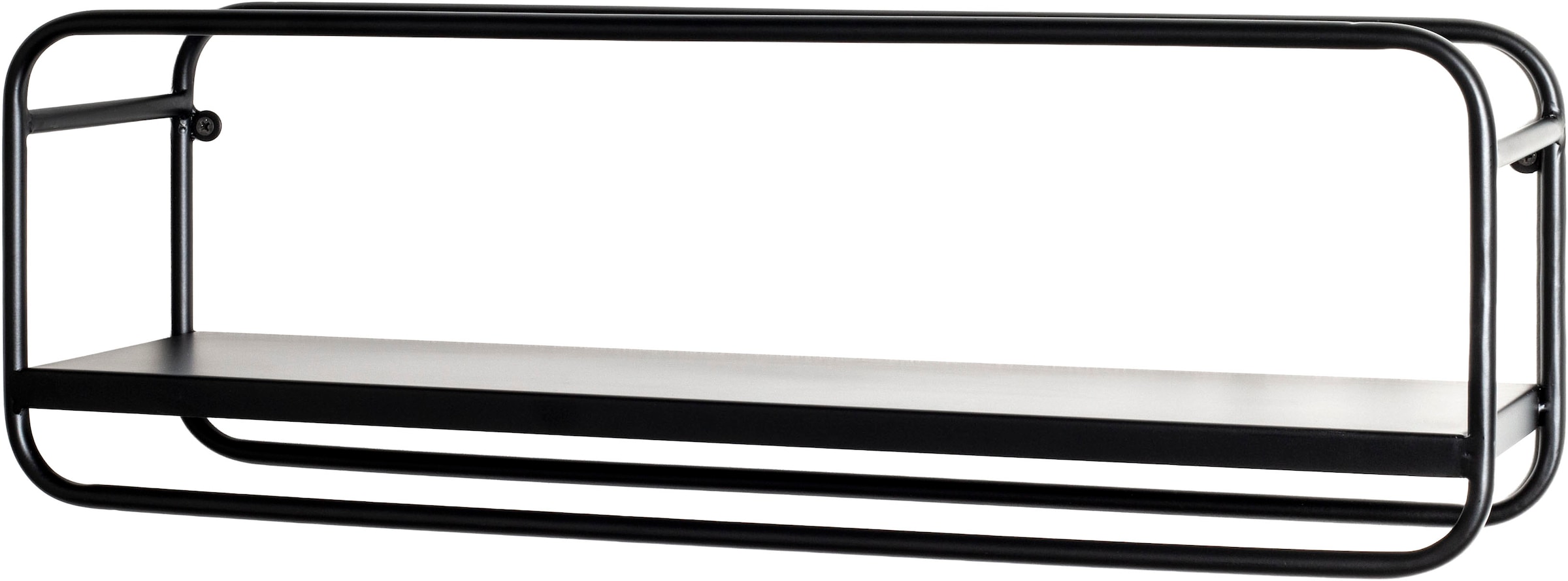 HAKU Wandregal »Hängeregal, Wandboard« rechteckig - aus Metall Schwarz - B/T/H 60/15/20 cm
