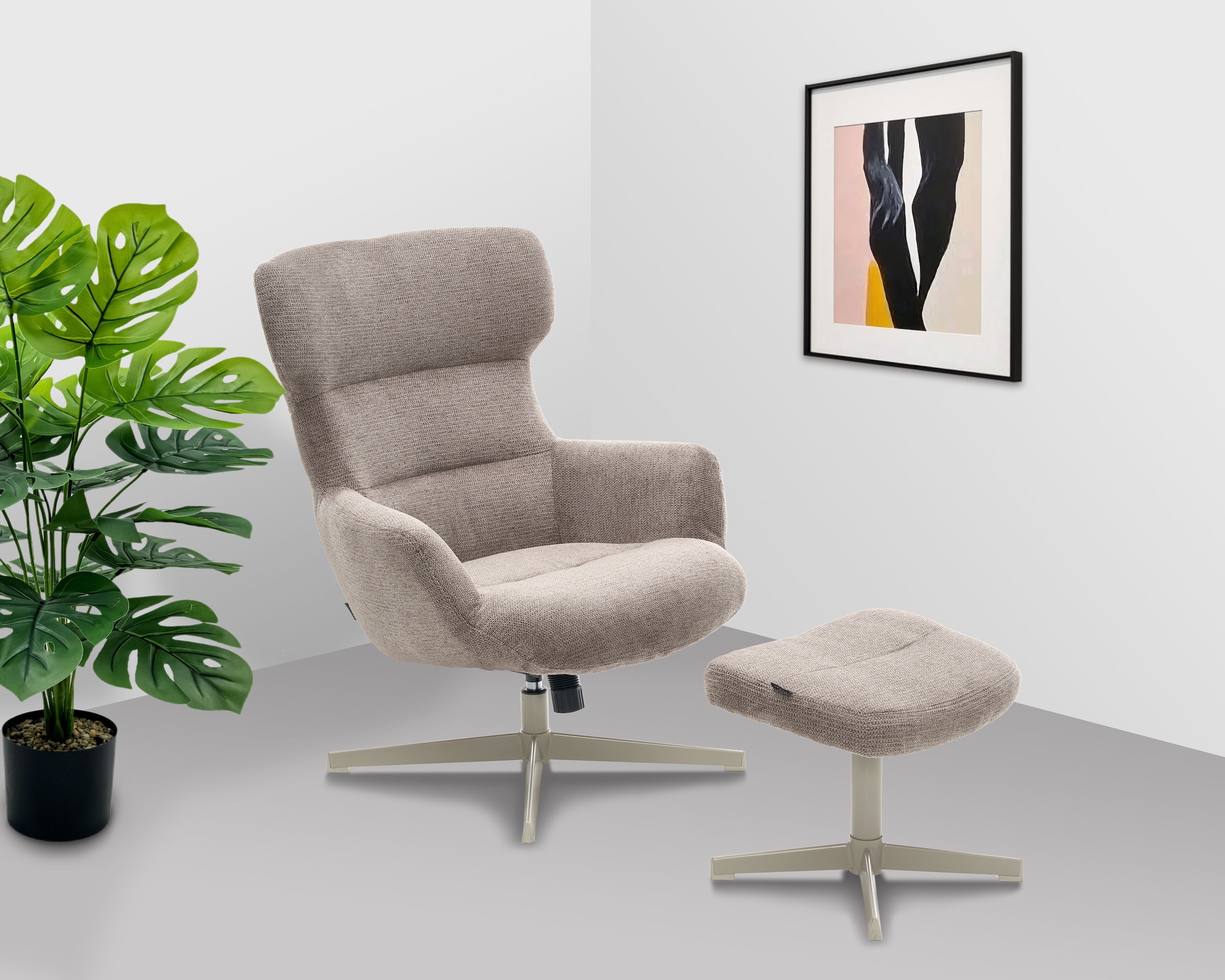 Home affaire Sessel »Clarah Relaxsessel, TV-Sessel mit Hocker« 360° Grad dr günstig online kaufen