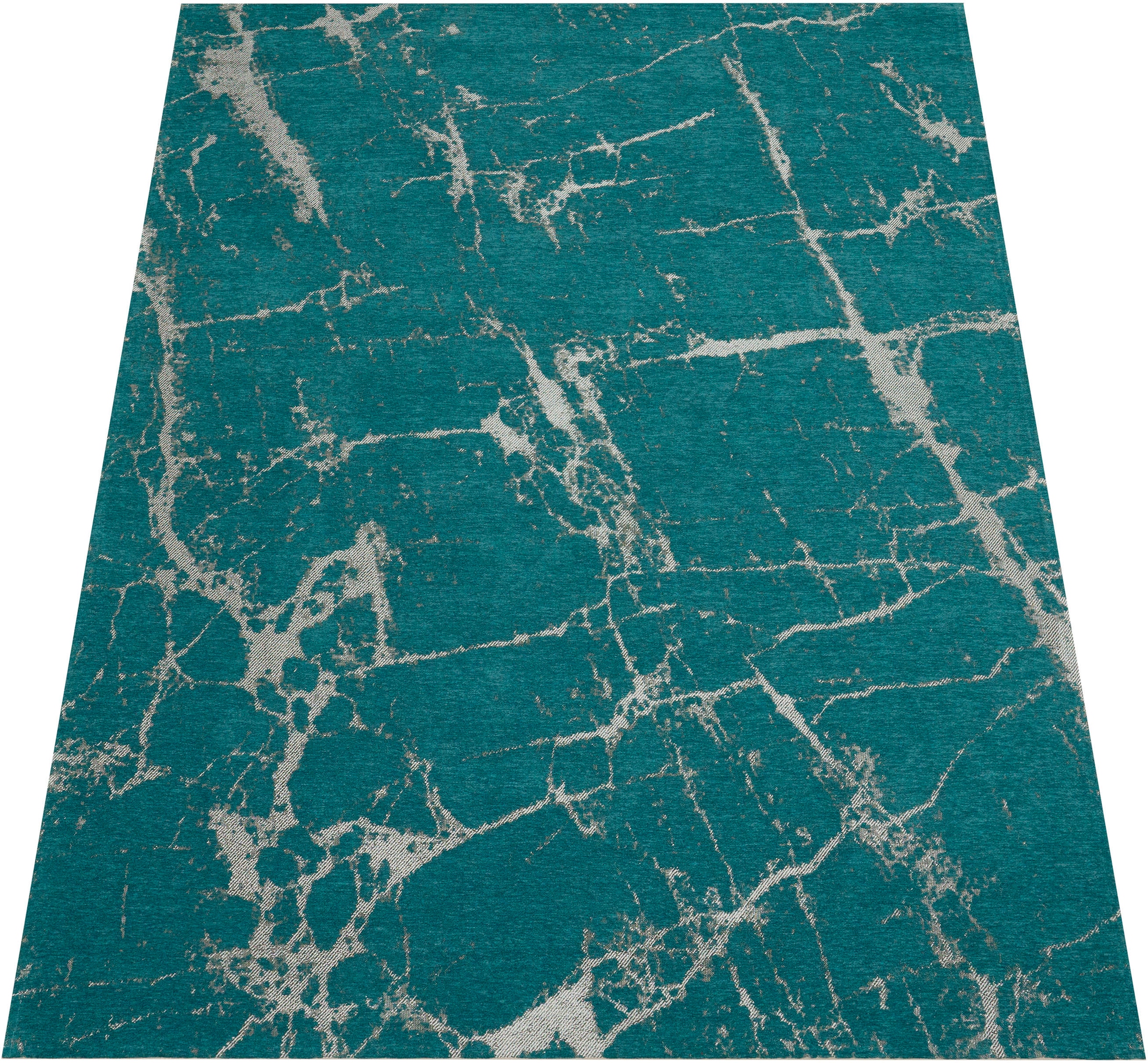 Paco Home Teppich »Mariba 201«, rechteckig, 13 mm Höhe, Kurzflor, modernes Marmor Design, Wohnzimmer, Schlafzimmer