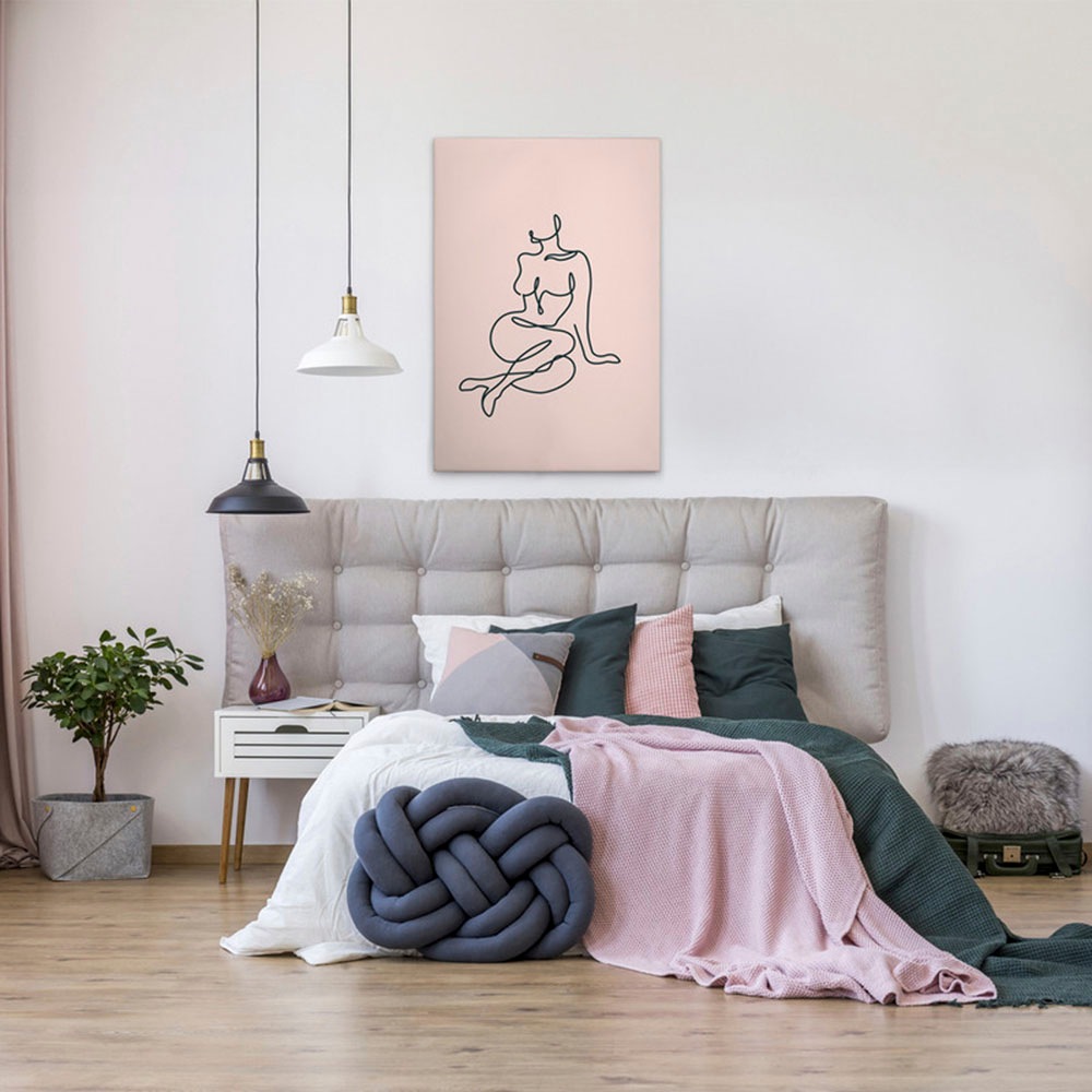 A.S. Création Leinwandbild »Bodyline 1 - Wandbild Creme Schwarz Rosa Keilra günstig online kaufen