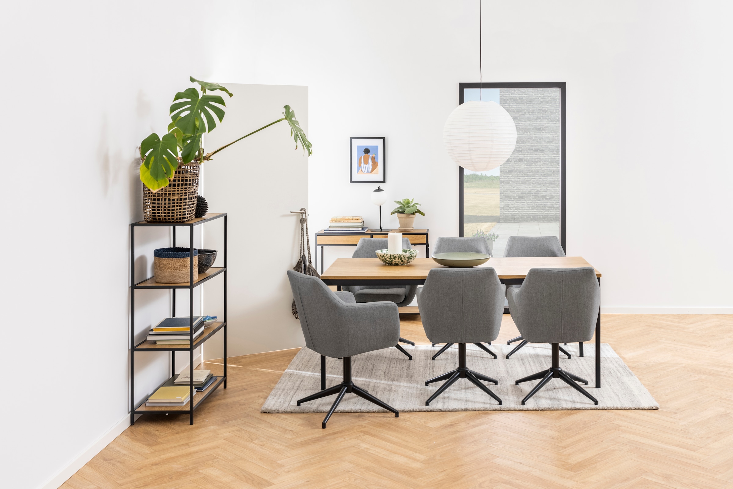 ACTONA GROUP Bücherregal, Metallgestell im Industrie-Look, 3 Einlegeböden, weitere Variationen