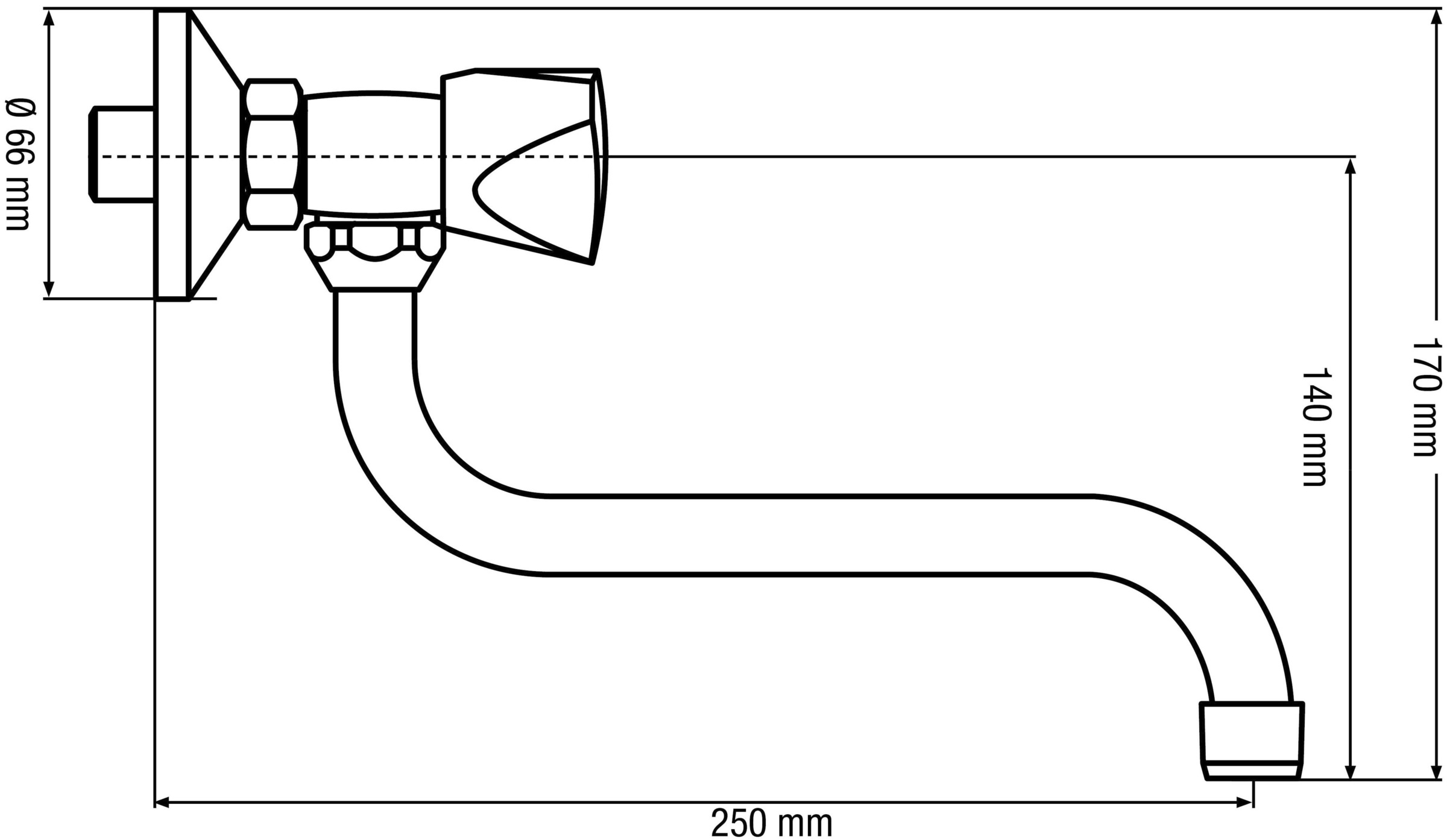 CORNAT Spültischarmatur »Zweigriffarmatur "Lisa", HD, Messing, verchromt«