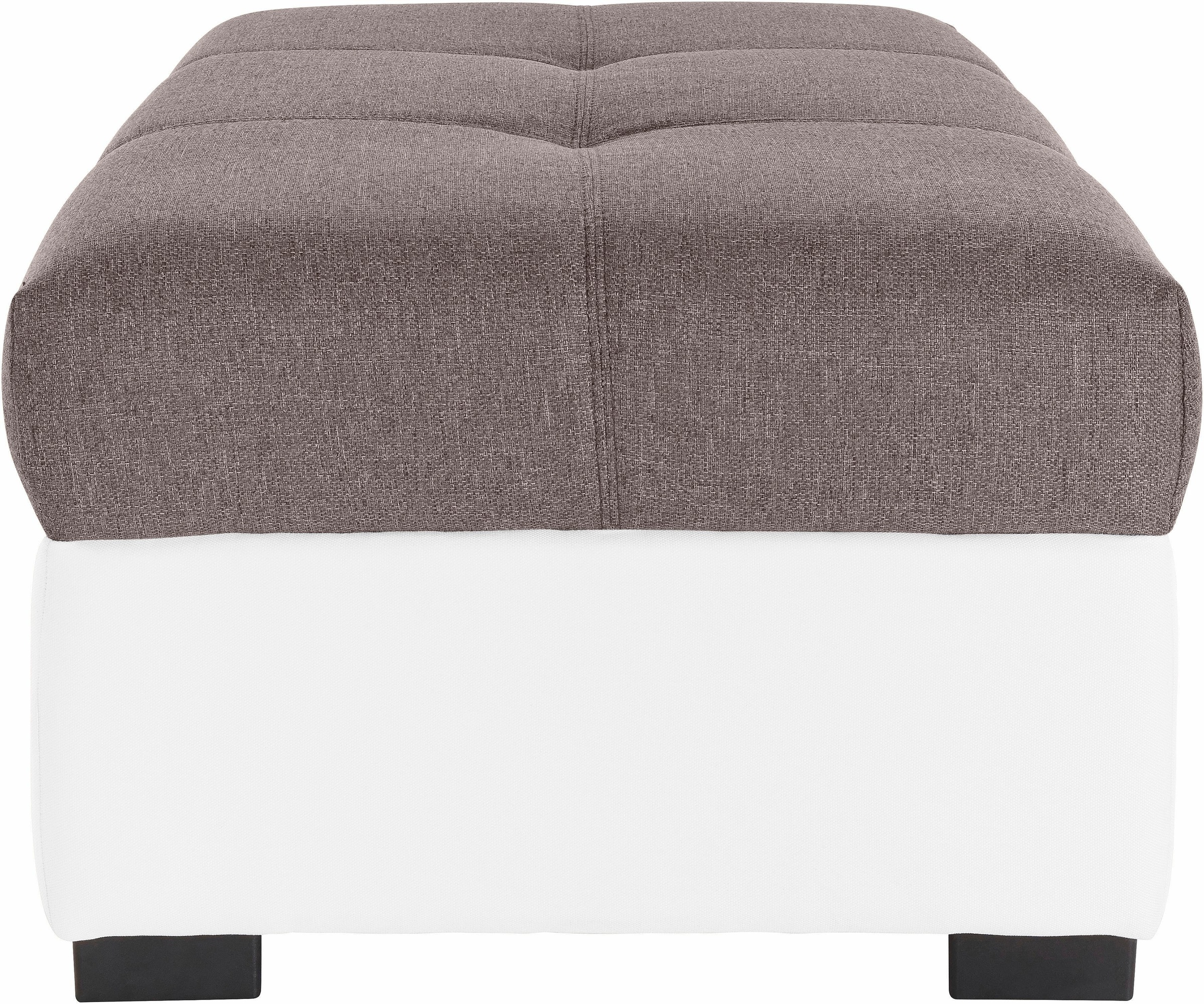 COTTA Polstergarnitur »Speedway«, (Set), Set: bestehend aus 2-Sitzer Sofa und Hocker, frei im Raum stellbar