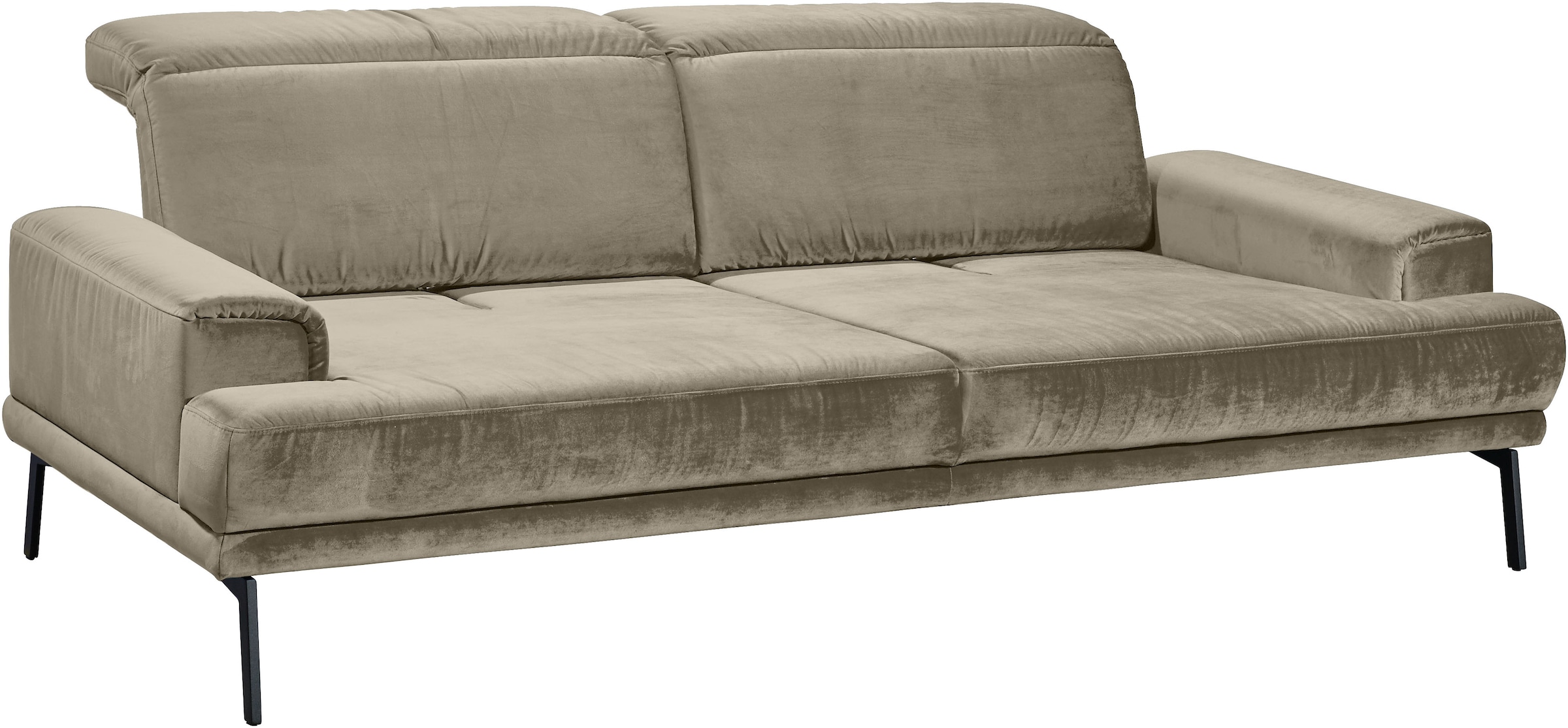 Musterring 3-Sitzer »MR 4580« inkl. Kopf- und Sitztiefenverstellung, Fuß schwarz, B228 x T103 cm