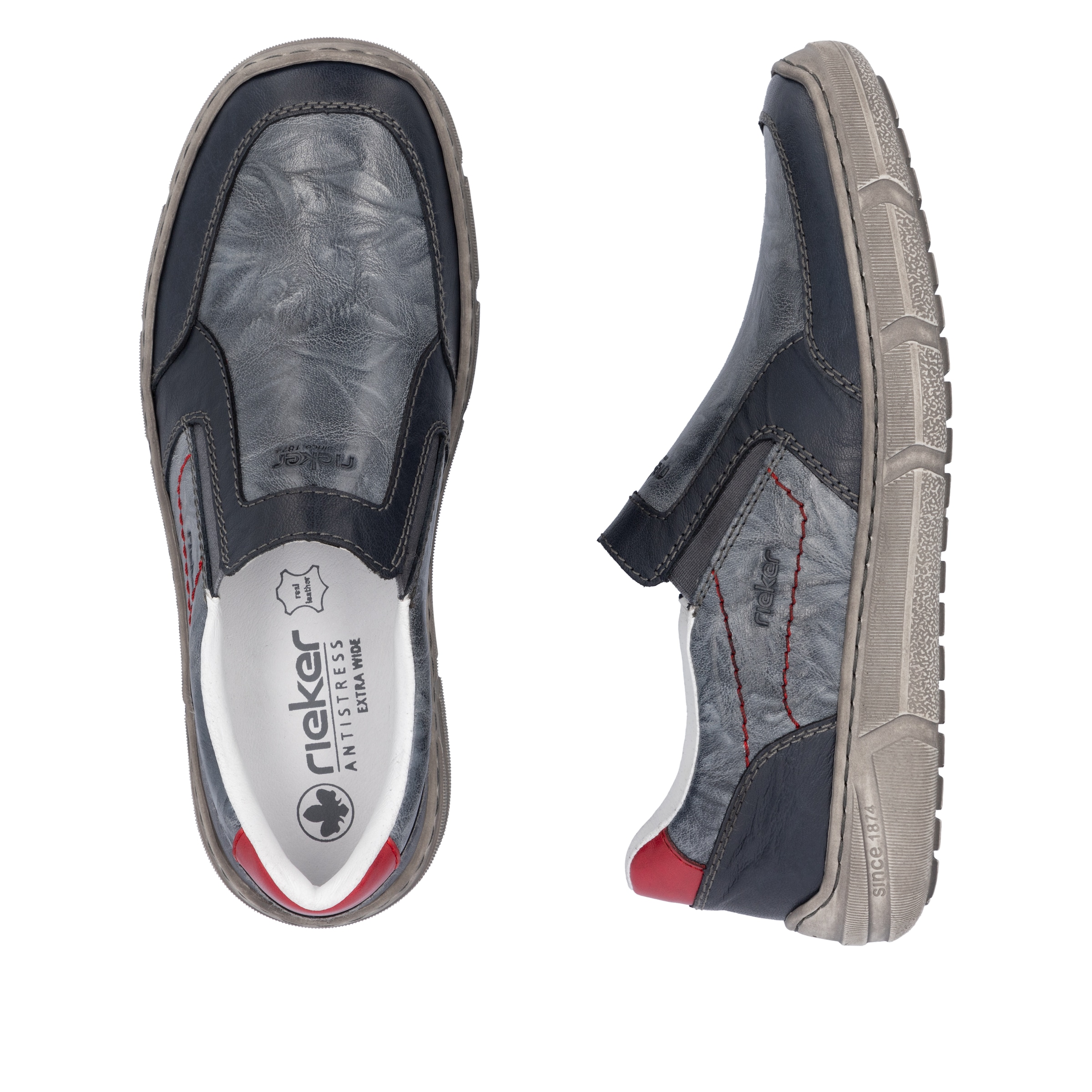 Rieker Slipper, Slip on Sneaker, Halbschuh, Freizeitschuh mit Schaftrandpolsterung
