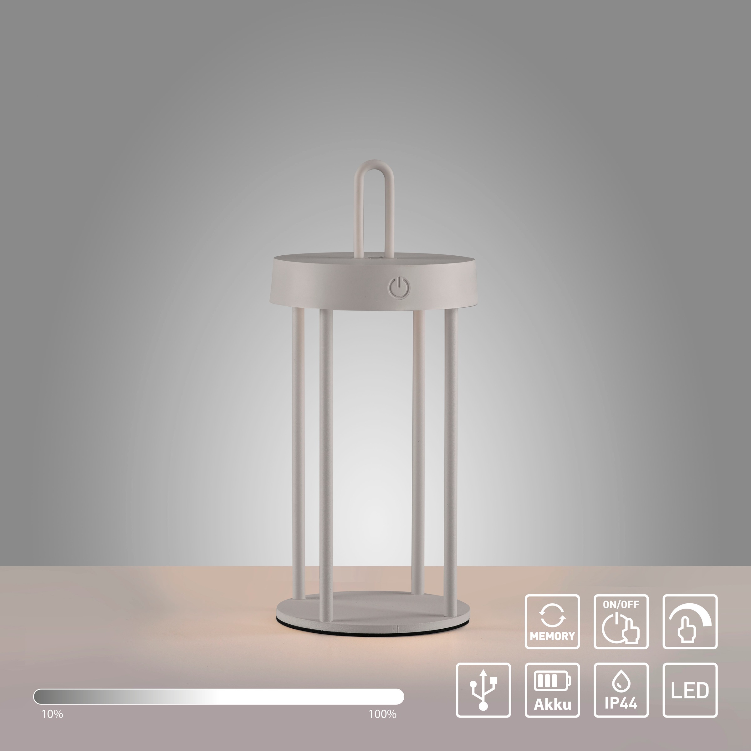 JUST LIGHT Tischleuchte »ANSELM«, 1 flammig, Leuchtmittel LED-Modul | LED fest integriert, Akkuleuchte