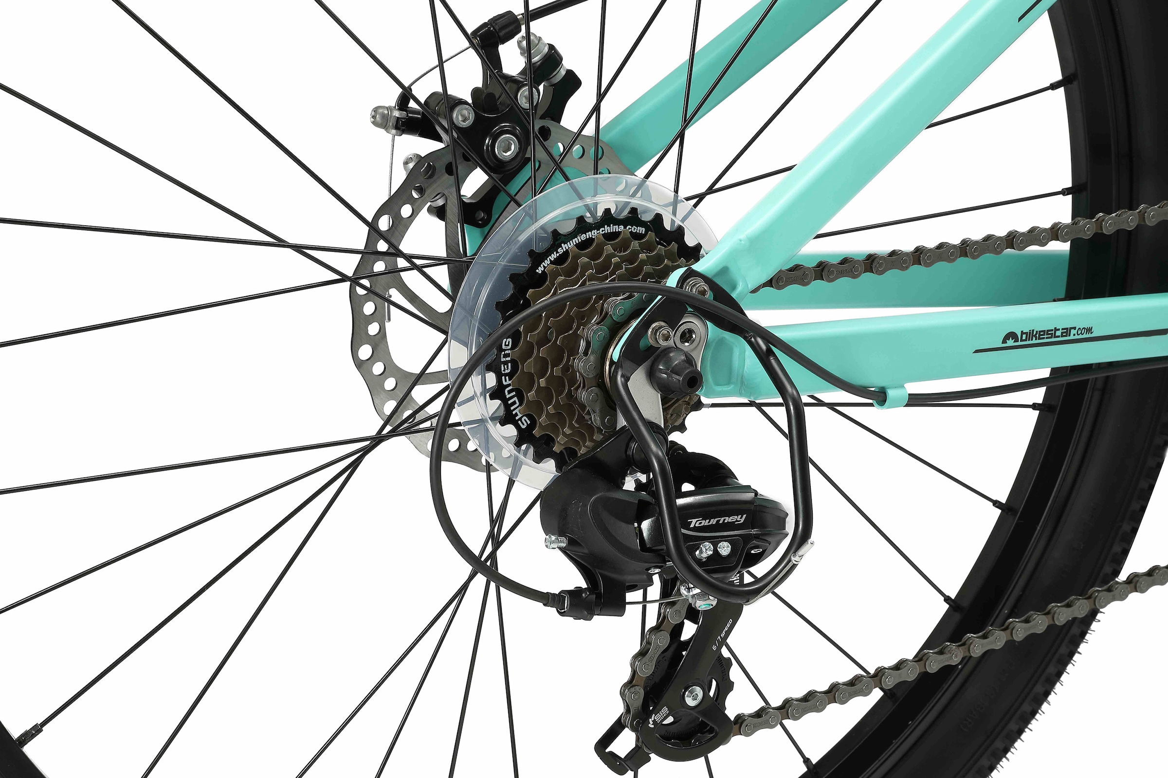 Bikestar Mountainbike 21 Gang Shimano RD-TY300 Schaltwerk Kettenschaltung für Damen und Herren, Kettenschaltung