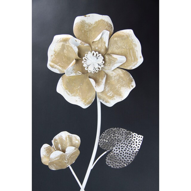 bestellen I.GE.A. online »Metallbild Wandskulptur Wanddeko, Blumen«, Wandbild Metall,