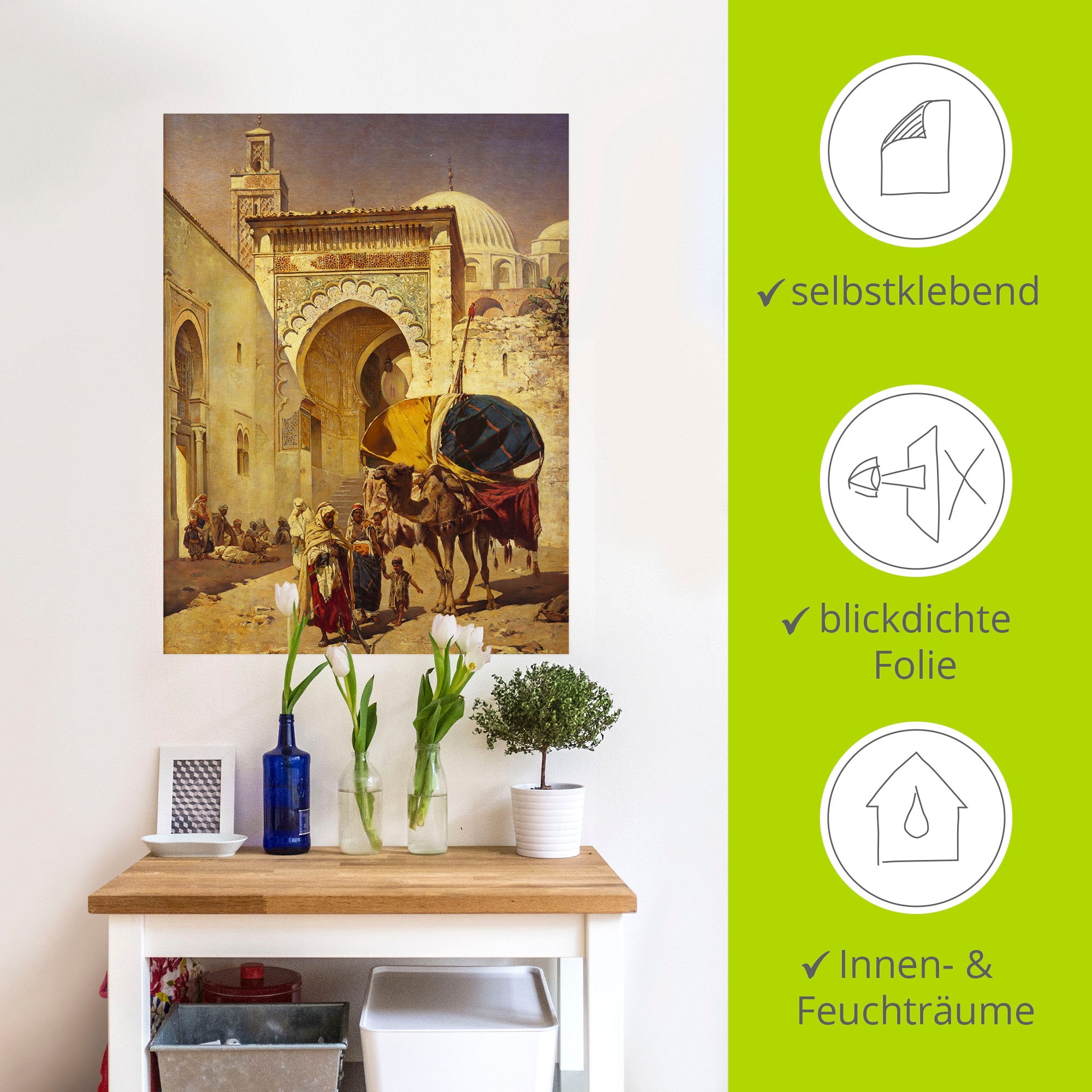 Artland Wandbild »Eine arabische Straßenszene.«, Gebäude, (1 St.), als Leinwandbild, Poster, Wandaufkleber in verschied. Größen