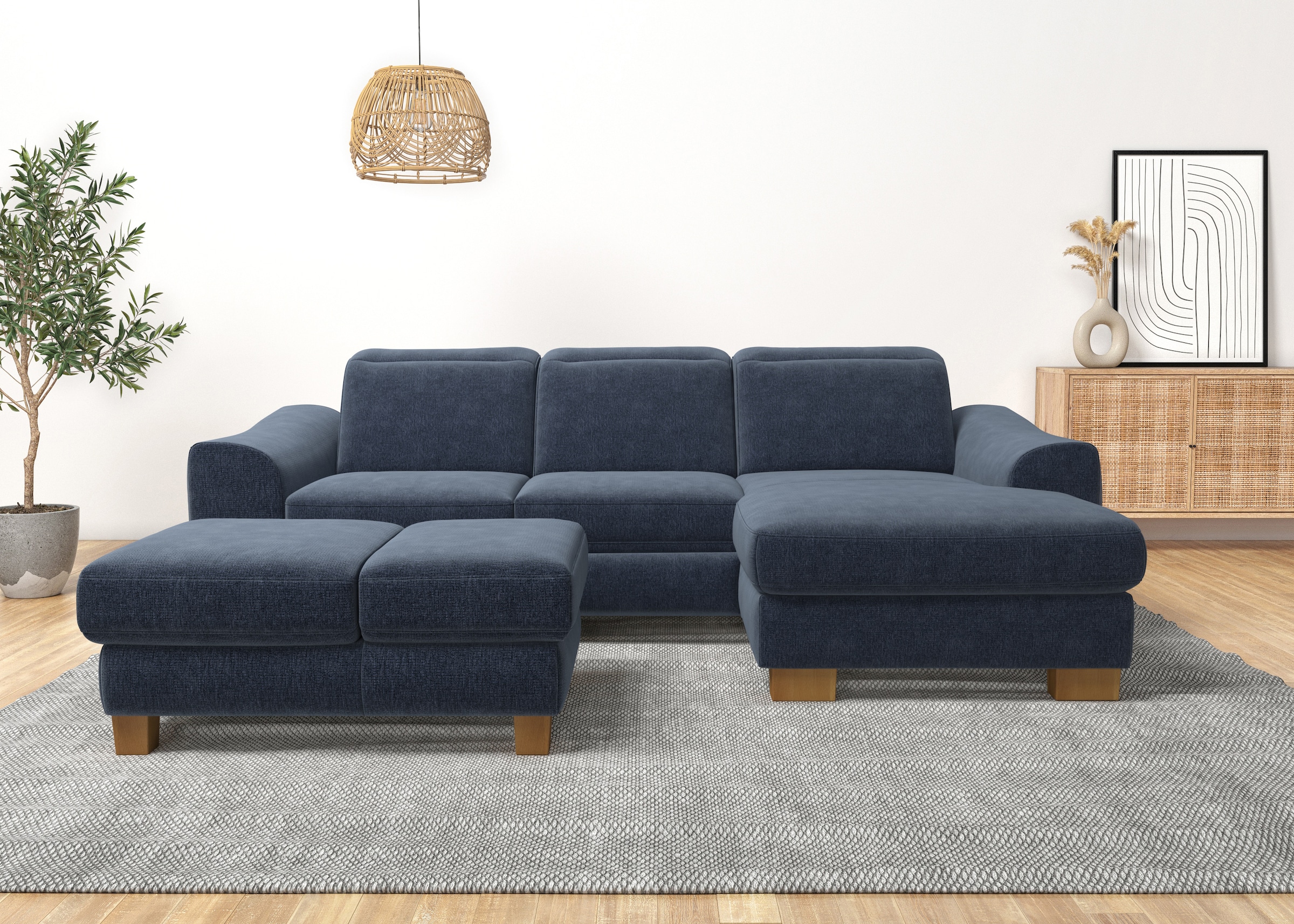 Home affaire Ecksofa »Dundee L-Form«, wahlweise mit Kopfteilverstellung und günstig online kaufen