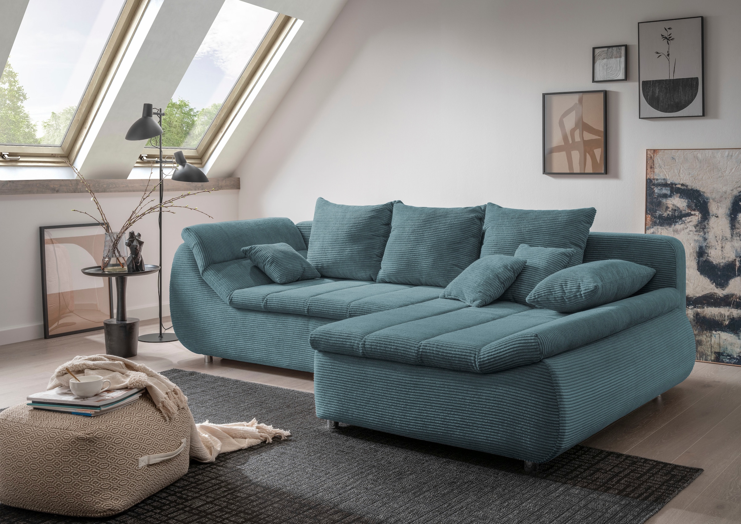 INOSIGN Ecksofa »Imola, bequem, aktuelle Steppung im Sitz, L-Form, Breite 2 günstig online kaufen