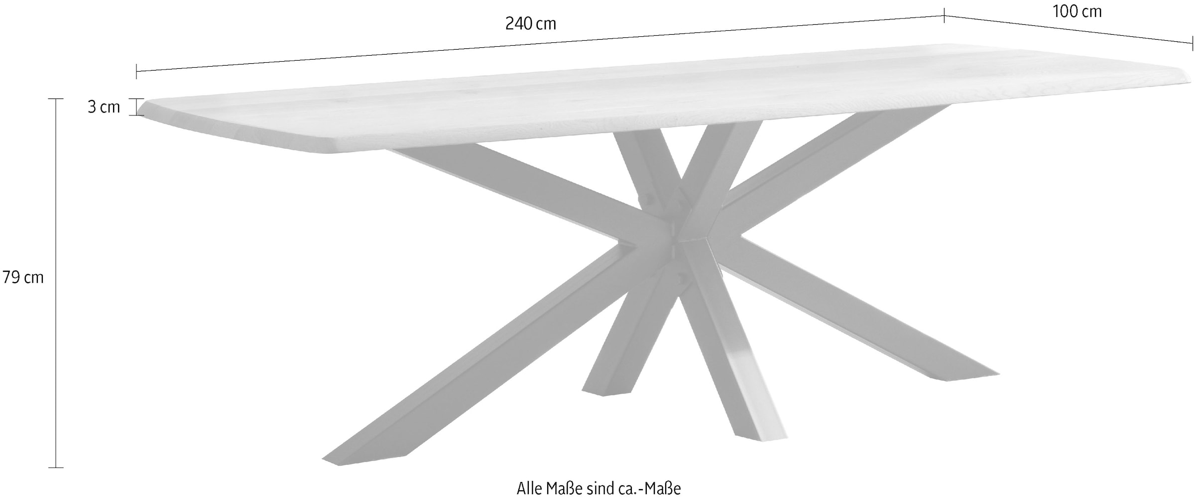 Home affaire Esstisch, (2 St.), tolle Optik