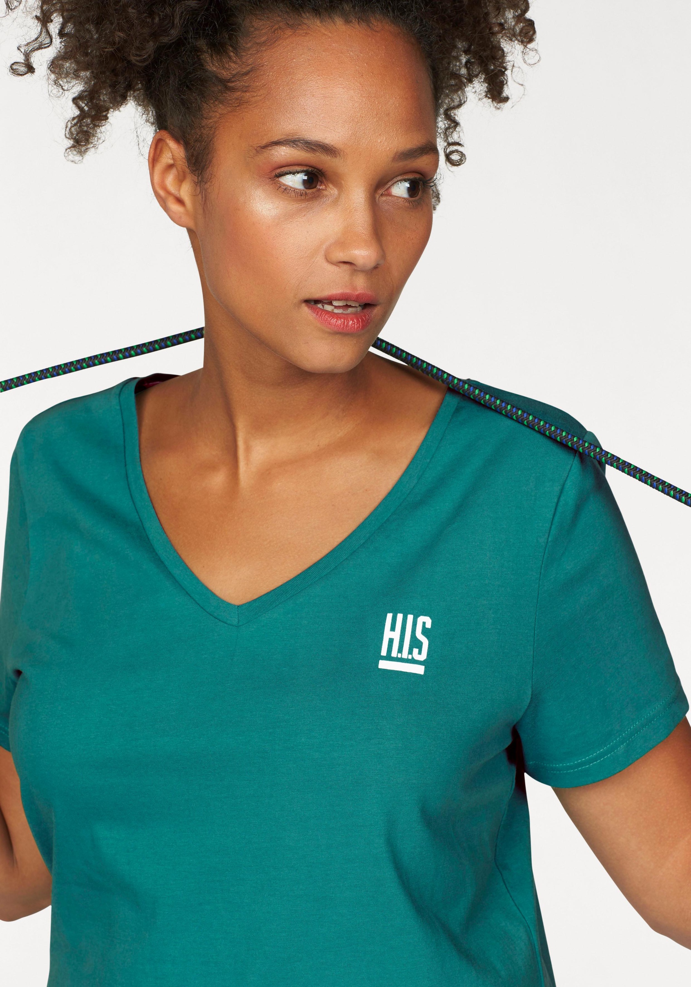 H.I.S T-Shirt »Essential-Basics«, figurumspielender Schnitt, aus Baumwolle