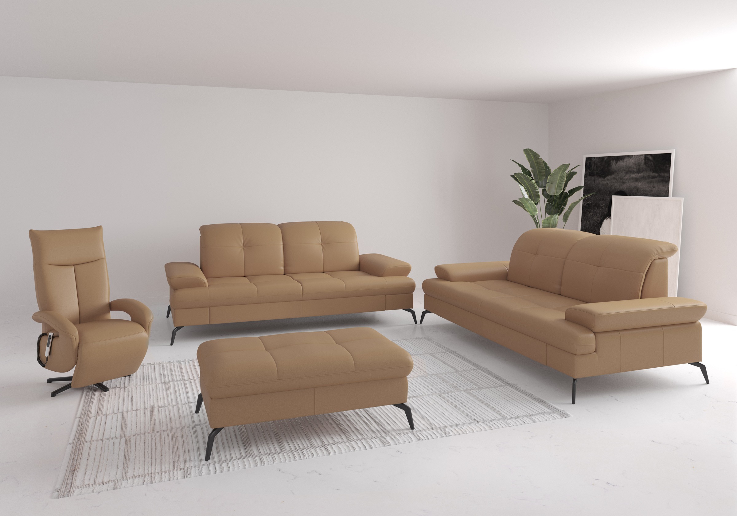 sit&more 2,5-Sitzer »Amica, inkl. Sitztiefenverstellung und Armteilverstellung«, wahlweise mit Kopfteilverstellung und Bettfunktion