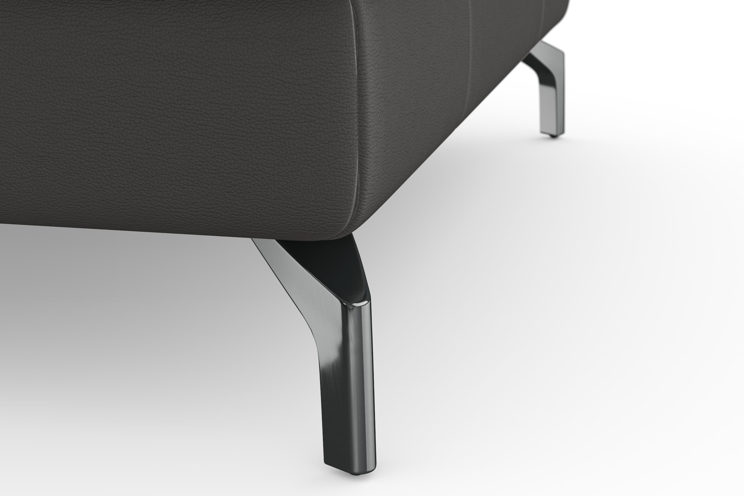 sit&more Ecksofa »Bendigo L-Form«, inklusive Sitztiefenverstellung, Bodenfreiheit 12 cm, in 2 Fußfarben
