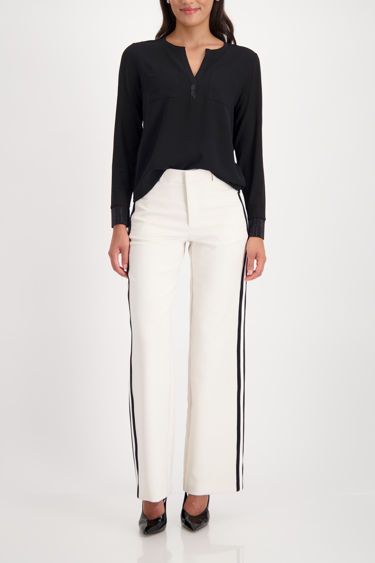 Monari Langarmbluse »Schluse Schmuckdetail«