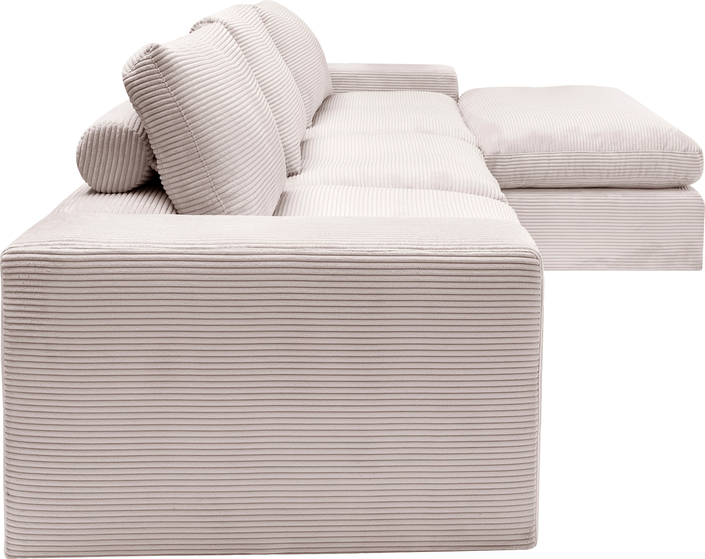 alina Ecksofa »Sandy«, mit losen Sitz und Rückenkissen, in modernem Cordstoff