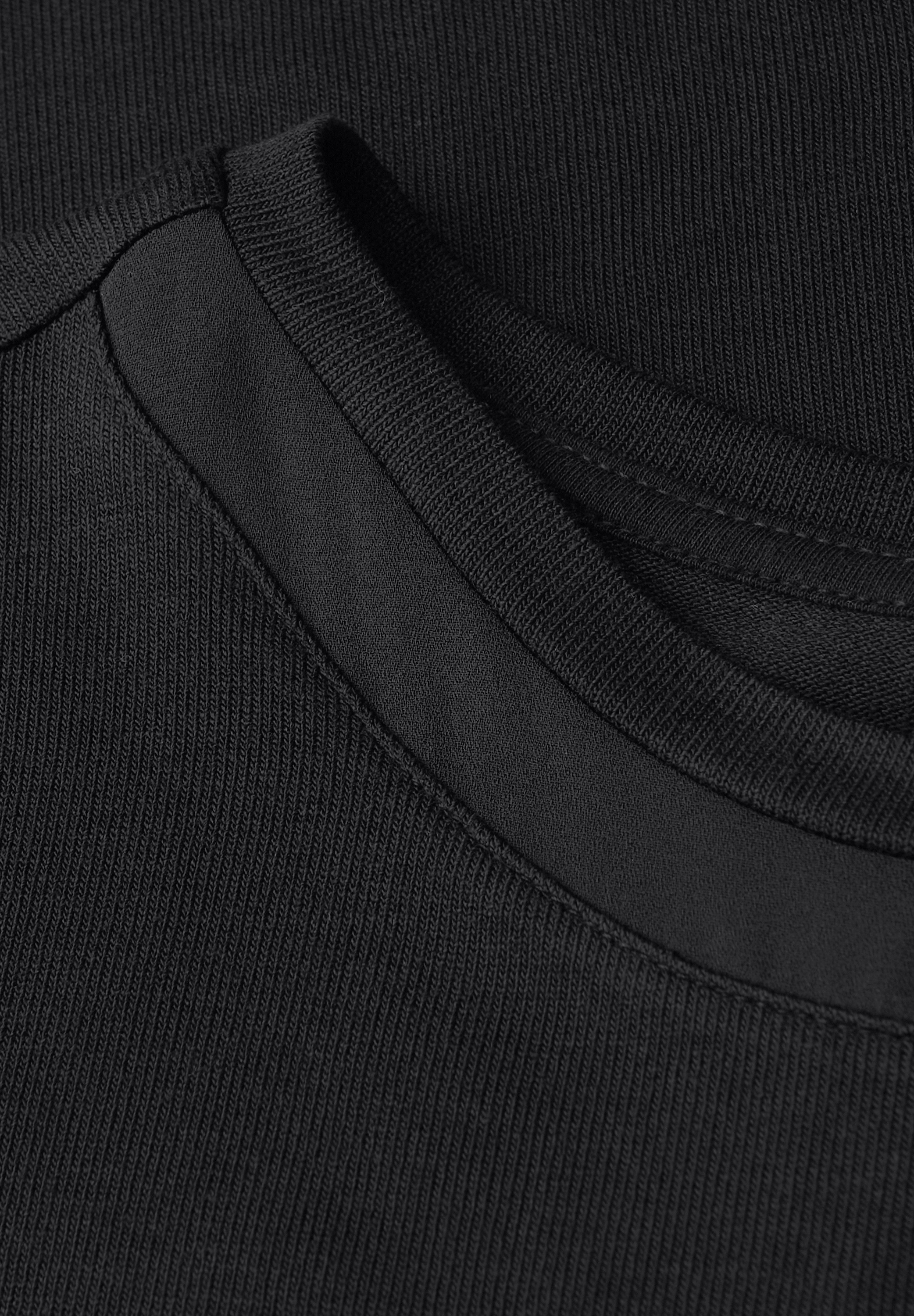 STREET ONE Kurzarmshirt mit Chiffon-Detail