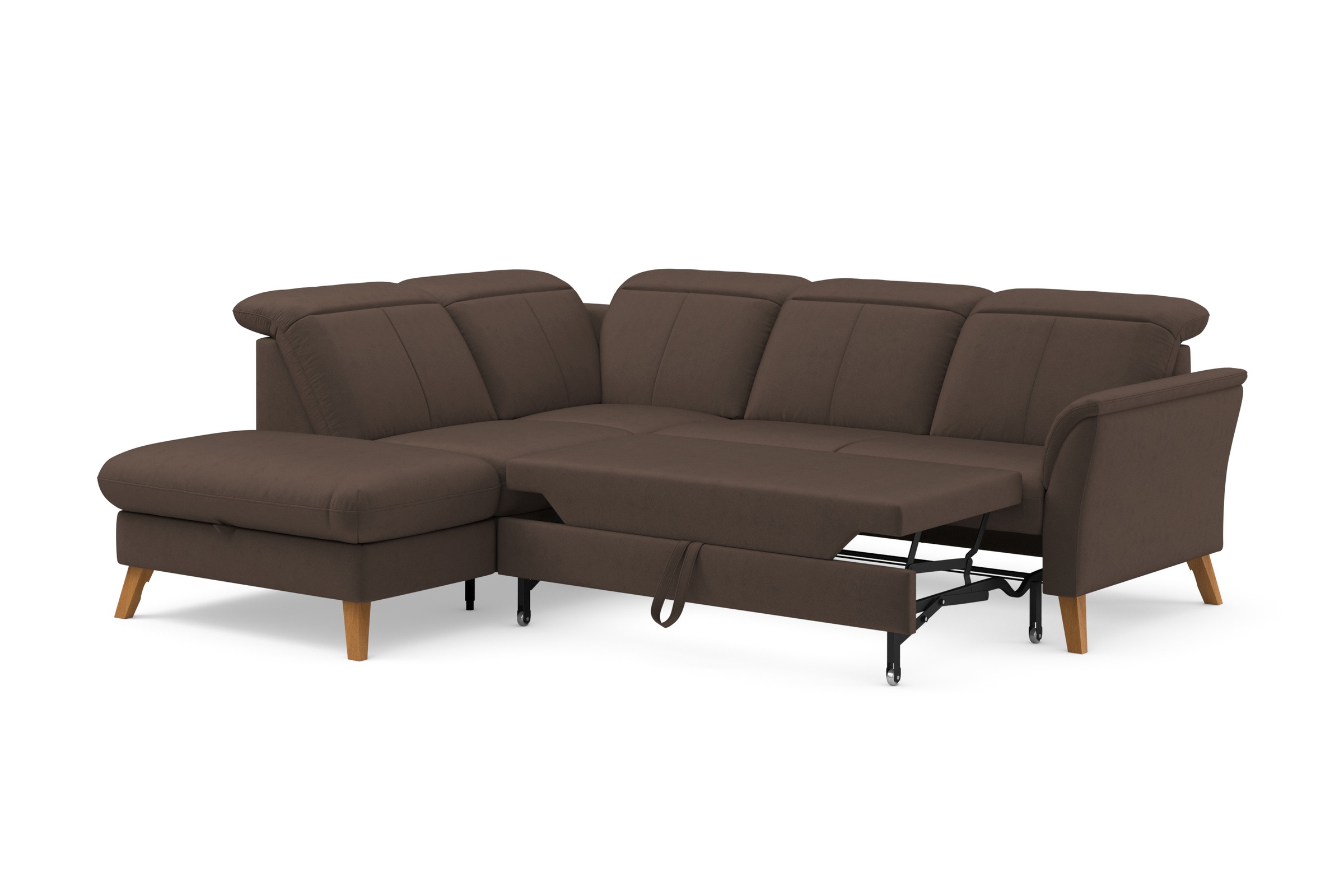 sit&more Ecksofa »Romero L-Form«, wahlweise mit oder ohne TV-Funktion, Bettfunktion, Bettkasten