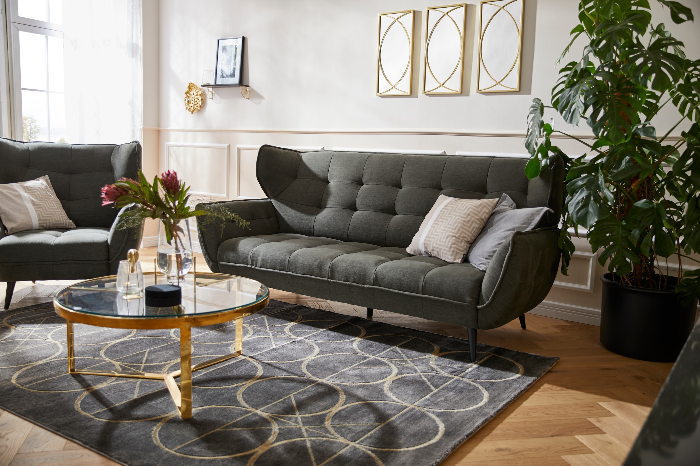 Leonique 3-Sitzer »Ariana«, Big-Sofa bzw. stylischer Hochlehner günstig online kaufen