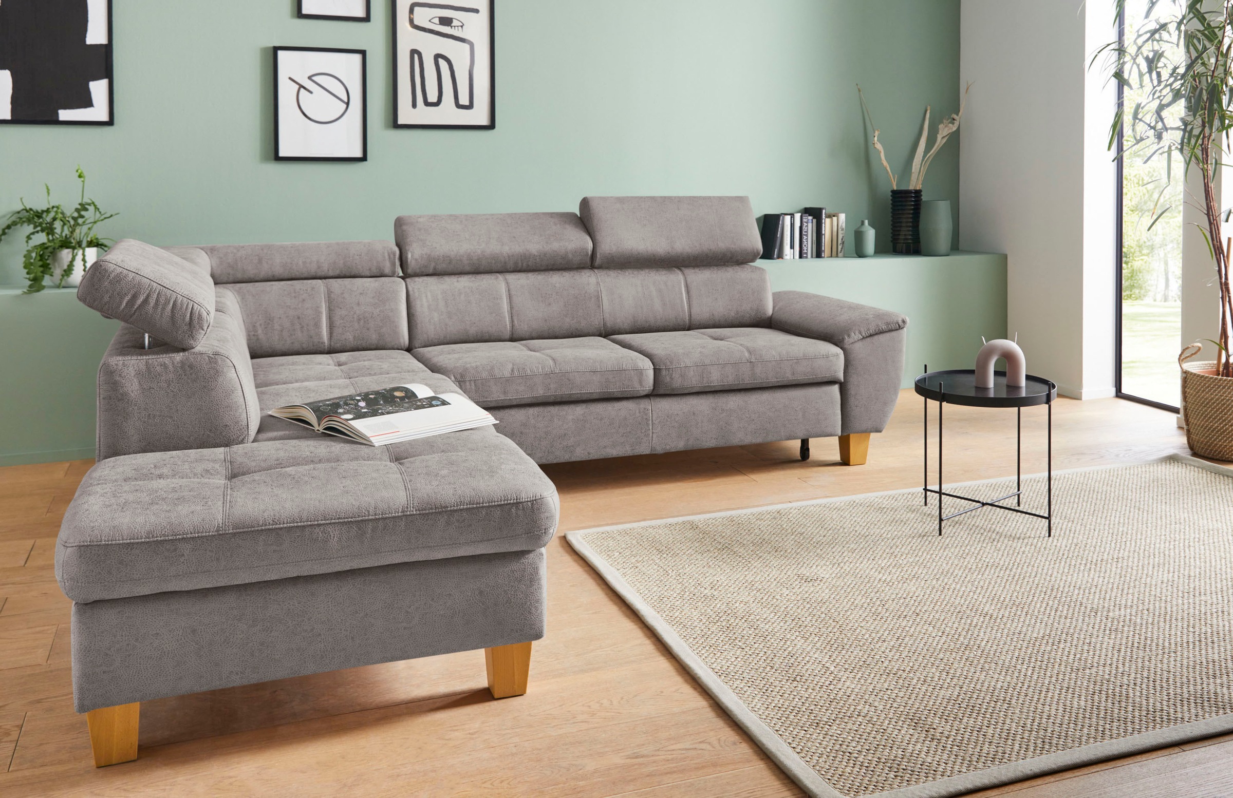 exxpo - sofa fashion Ecksofa »Enya, aufwendige Detailverarbeitung, hoher Si günstig online kaufen