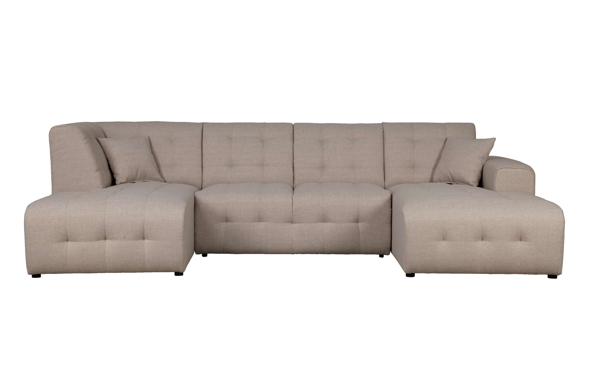 Home affaire Wohnlandschaft »Nosia U-Form«, incl. 2 Zierkissen, mit feiner Steppung