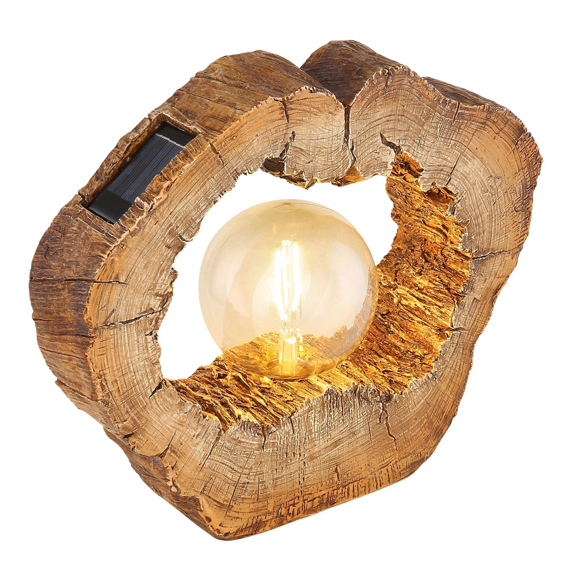 GLOBO LIGHTING LED Solarleuchte »SOLAR«, 1 flammig, Leuchtmittel LED-Modul | LED fest integriert, Solarlampe für Garten, Lichteffekt, Baumstamm-Optik, Terrasse