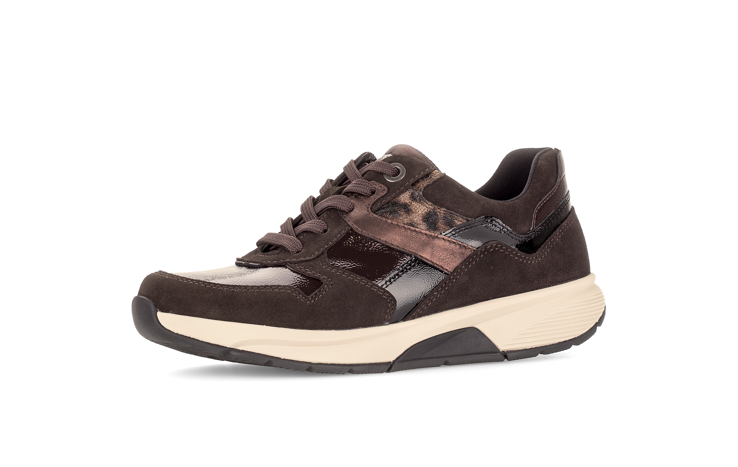 rollingsoft Keilsneaker  Freizeitschuh, Halbschuh, Schnürer mit Kontrastbesätzen