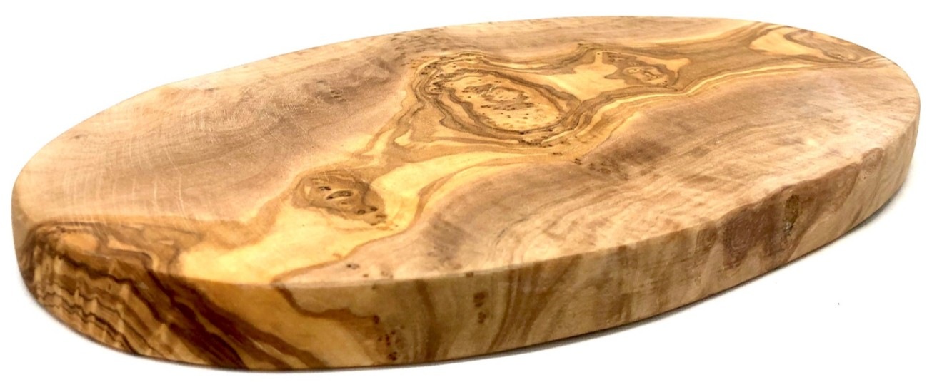 Olivenholz-erleben Frühstücksbrett »Brett oval, aus Olivenholz 24 cm«, (Set günstig online kaufen
