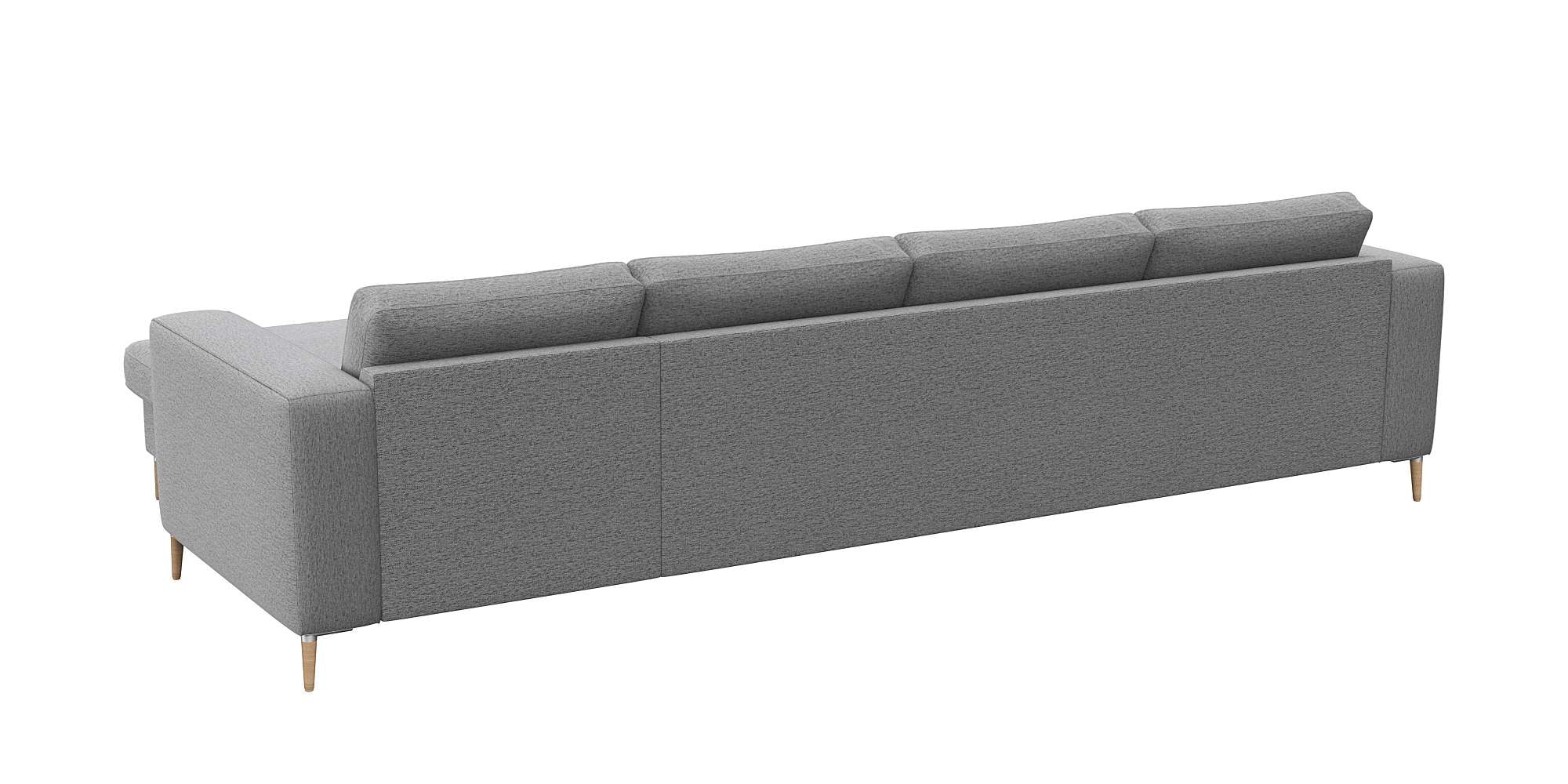 FLEXLUX Ecksofa »Fiore, super Sitzkomfort durch Kaltschaum im Sitz, L-Form«, breite Armlehnen, Füße Alu+ Eiche