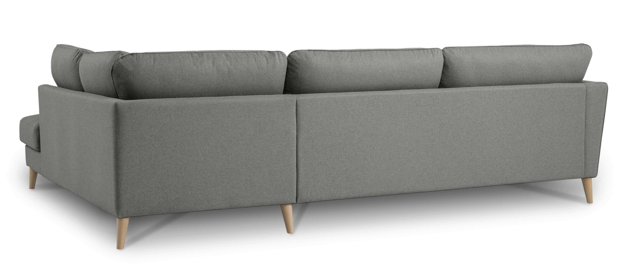 Home affaire Ecksofa »MARSEILLE 278/202 cm, L-Form, Ottom. rechts/links, verschiedene Bezüge«, Massivholzbeine Eiche, Landhausstil, Wellenunterfederung