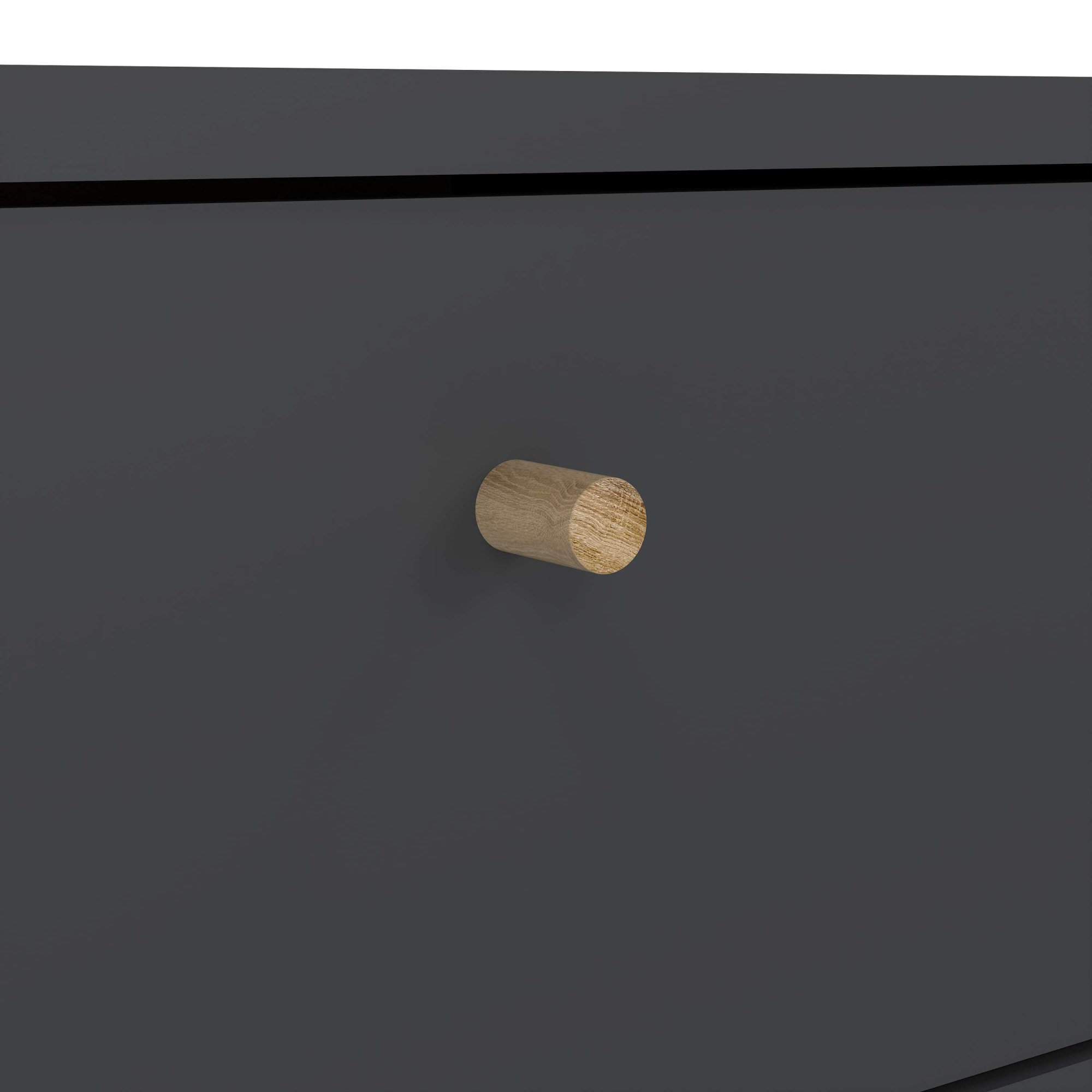 andas Nachtkommode »Bodo, Nachttisch, Nachtschrank, Beistelltisch,«, 1 Tür, 1 Schublade, Beine und Griffe aus Massivholz, Breite 50 cm