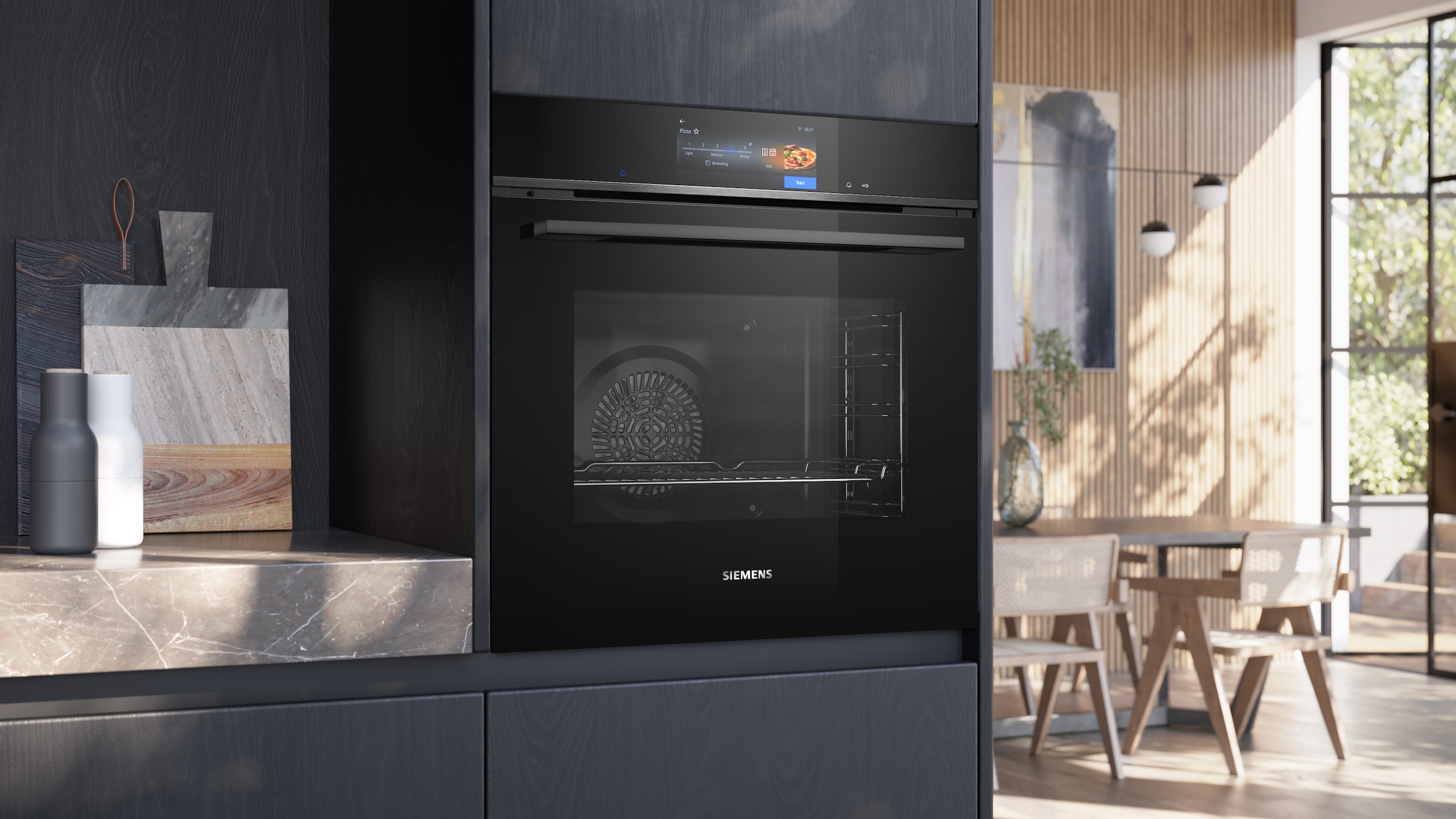 SIEMENS Einbaubackofen iQ700 »HB778G9B1« mit Teleskopauszug nachrüstbar Exzellente Ergebnisse: mit Gerichterkennung+Bräunungssensor mit Kamera