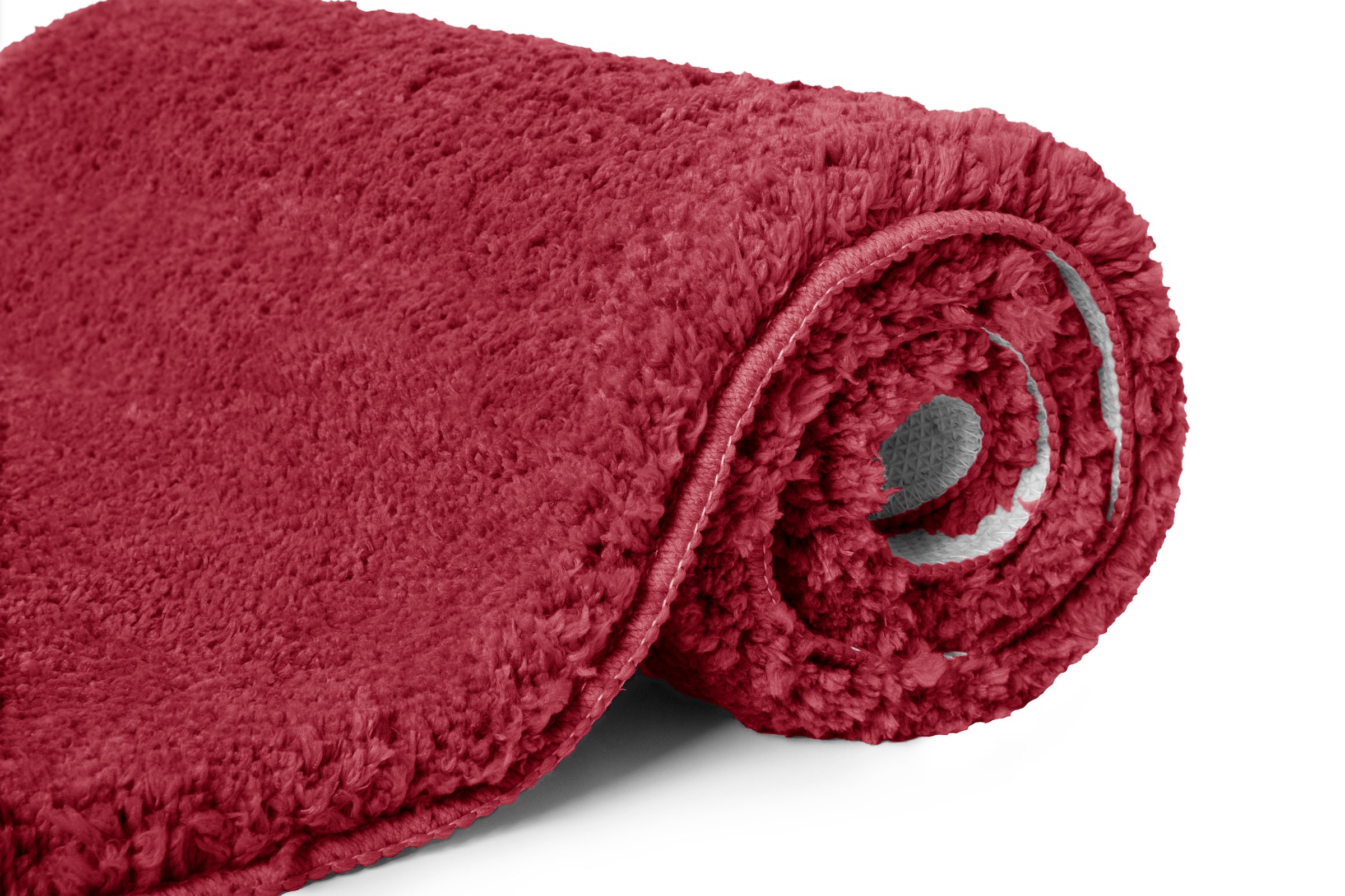 my home Badematte »Sanremo, Badvorleger, Badezimmer Teppich, sehr weich«, rutschhemmend beschichtet, fußbodenheizungsgeeignet-schnell trocknend, Badteppich, unifarben, rechteckig, rund & als 3-tlg. Set erhältlich