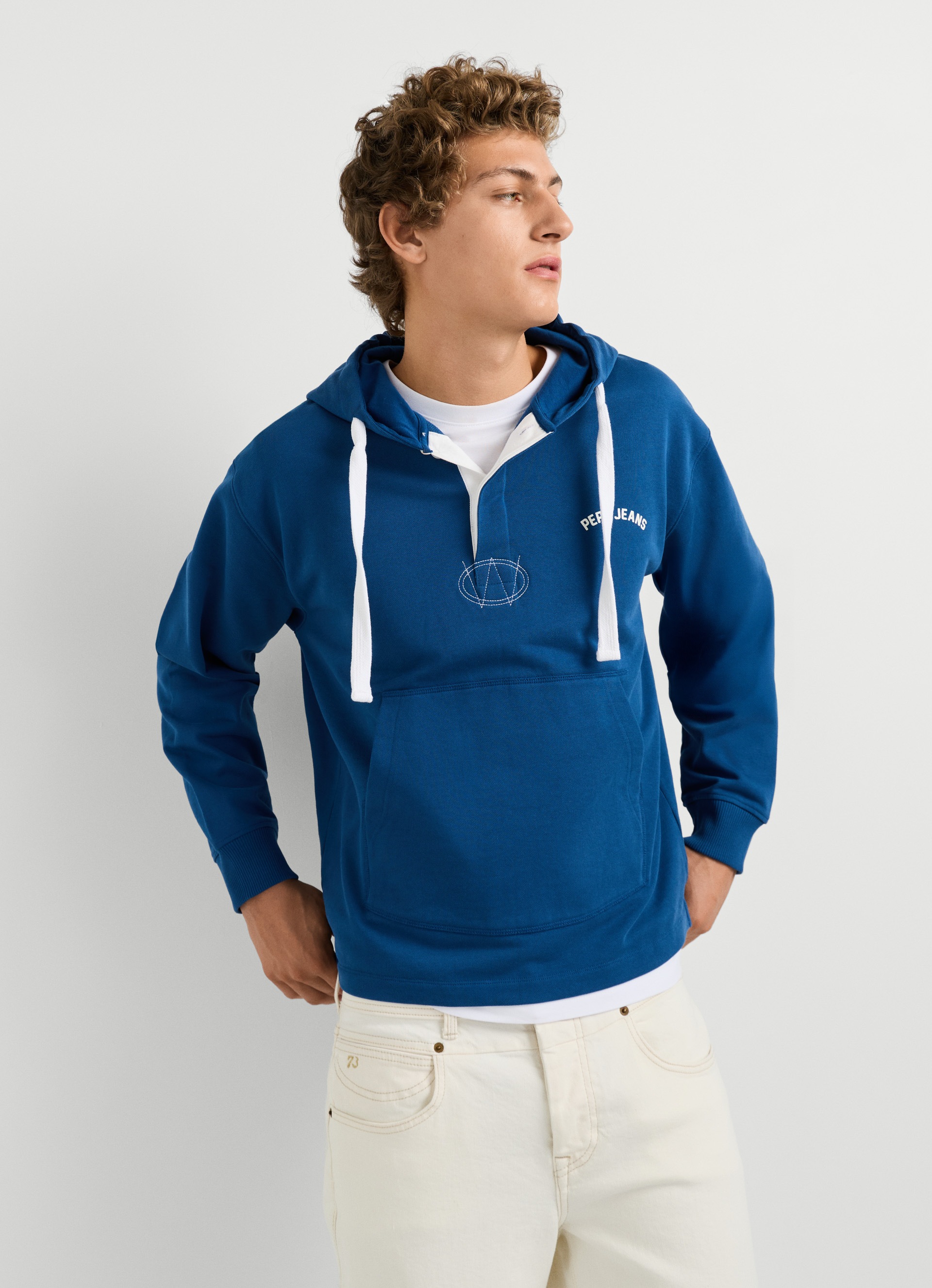 Pepe Jeans Kapuzensweatshirt »JOHN HOODIE«, mit Knopfleiste, Baumwoll-Qualität
