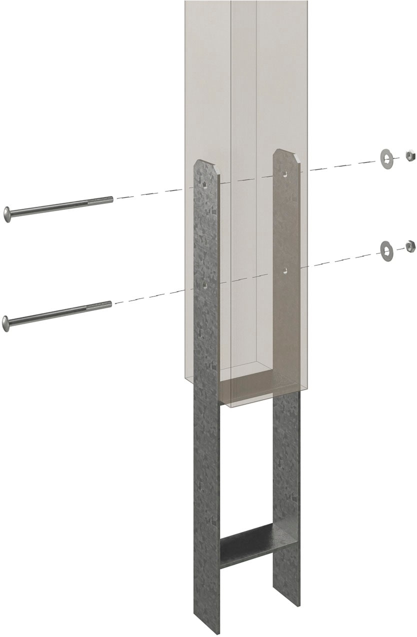 Skanholz Einzelcarport »Wendland«, 341 cm, Anthrazit, schwarze Blende