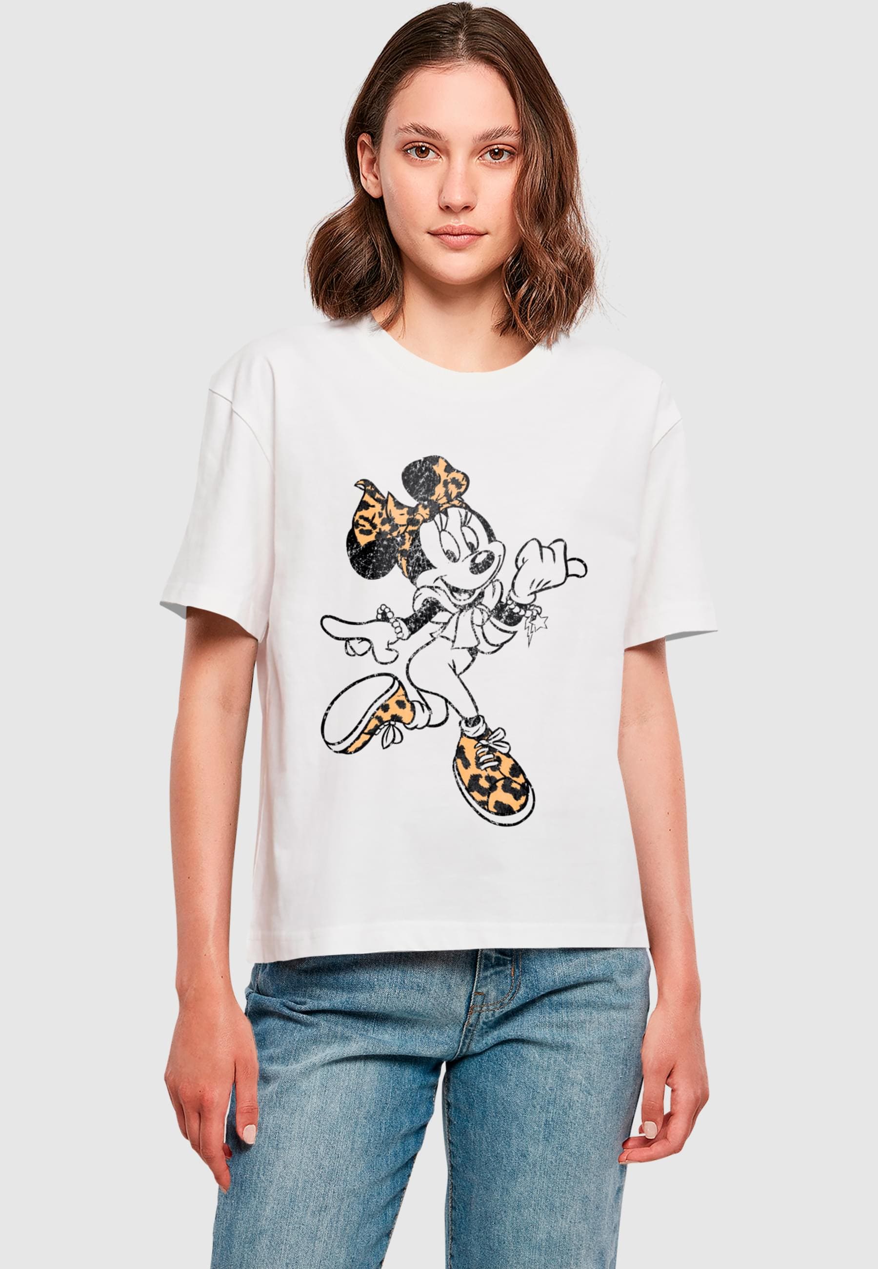 Merchcode T-Shirt »Merchcode Minnie Mouse Leo Tee« 1 Stk.