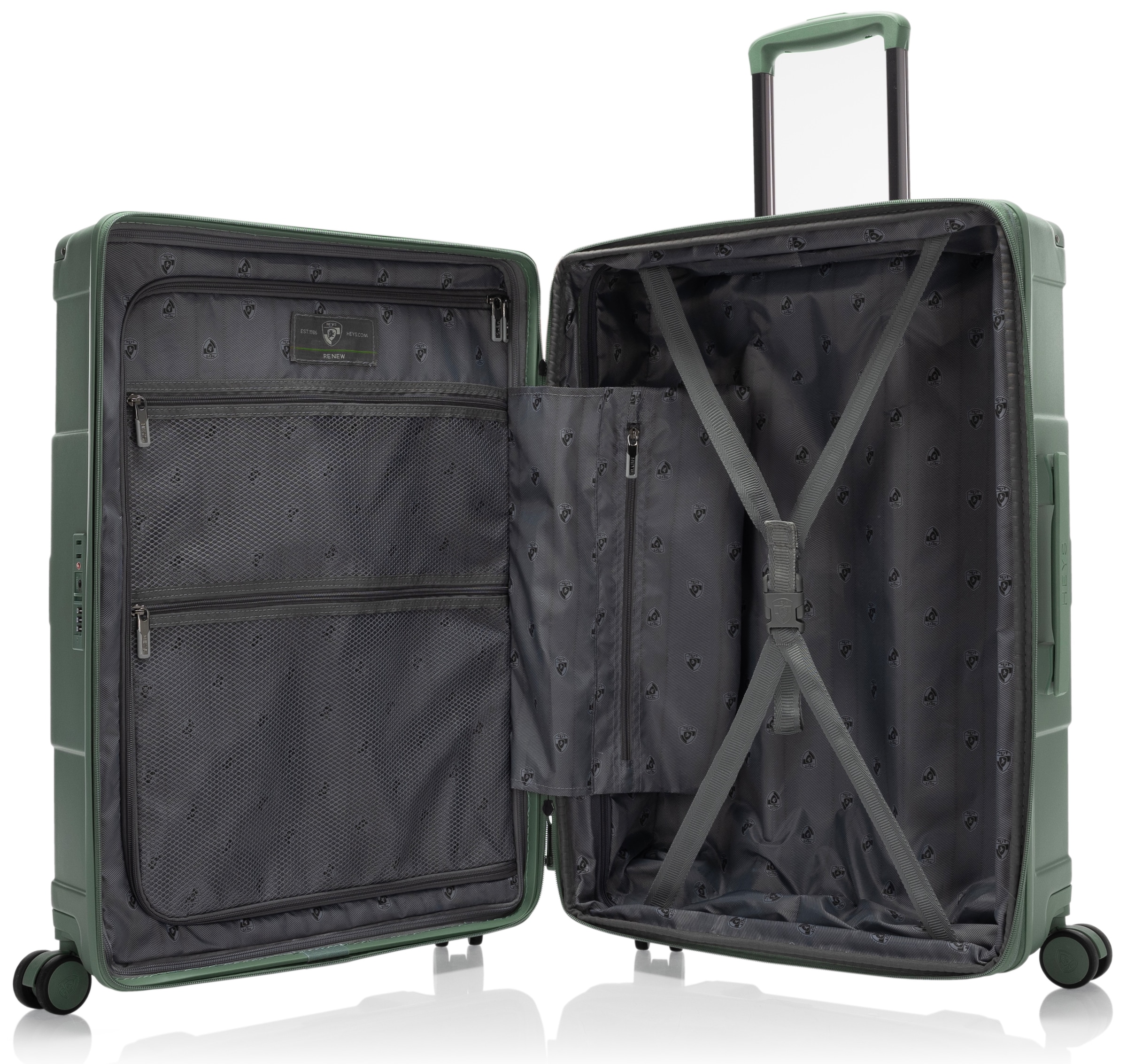 Heys Hartschalen-Trolley »ReNew, verschiedene Größen und Farben«, 4 Rollen, herausnehmbares Innenfutter Volumenerweiterung 5 Jahre Garantie