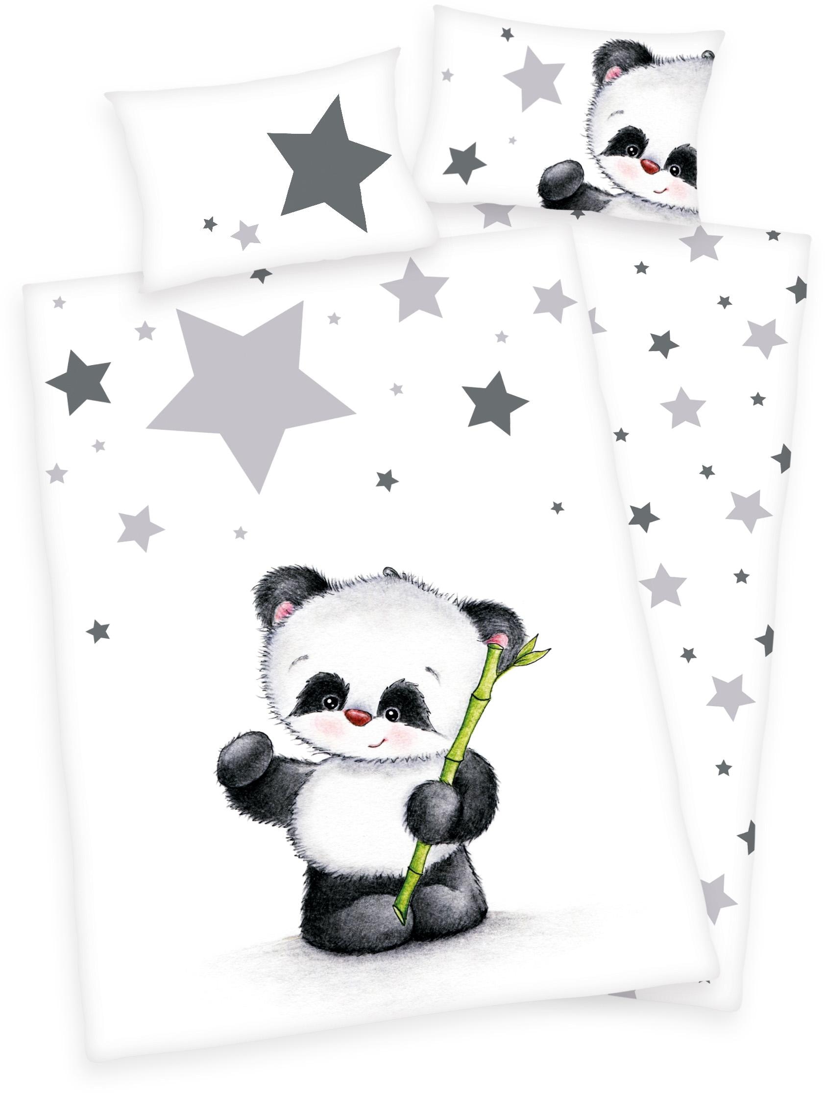 Baby Best Babybettwäsche »Jana Panda«, (2 tlg.), mit Panda
