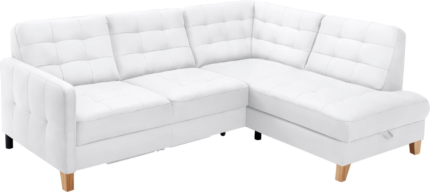 exxpo - sofa fashion Ecksofa »Elio, kompakt und komfortabel, bequem, zeitloses Design, L-Form«, wahlweise mit Bettfunktion und Bettkasten