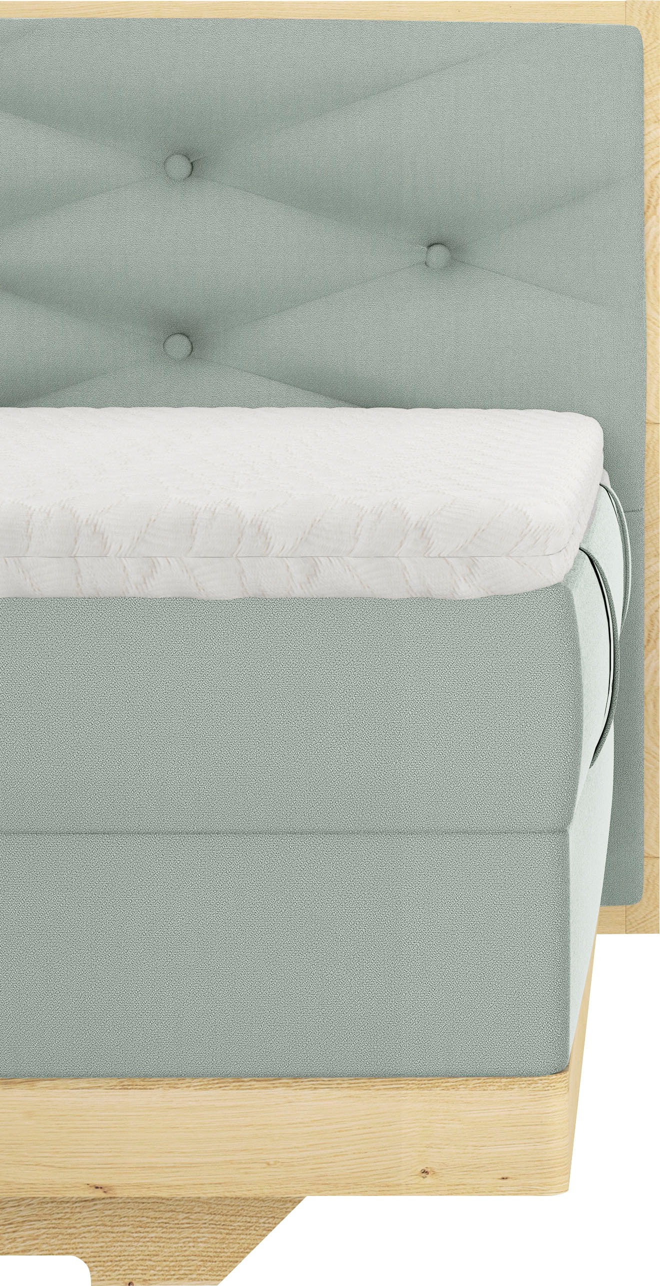 5. Bild von Home affaire Boxspringbett »Lorden«, aus massiver Eiche, mit Wendematratze und inkl. Topper