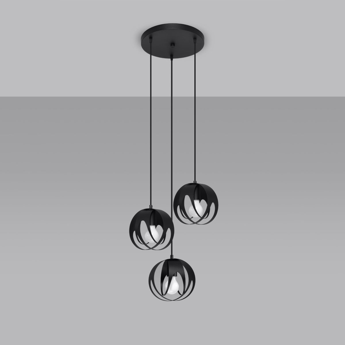 SOLLUX lighting Hängeleuchte »TULOS«, 3 flammig, Leuchtmittel E27   ohne Le günstig online kaufen