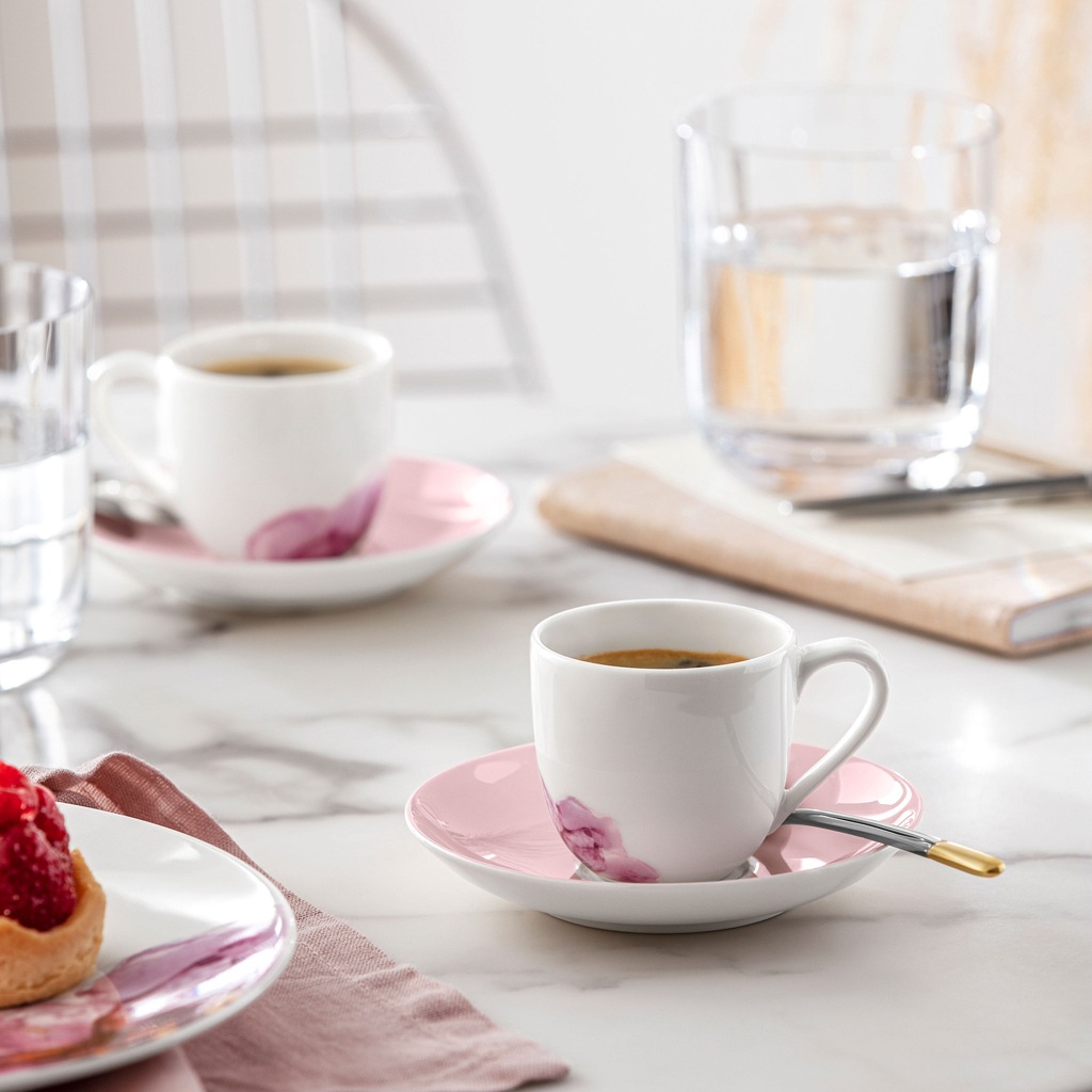 Villeroy & Boch Tasse »Espressotassen mit Untertassen Rose Garden 70 ml 6er günstig online kaufen