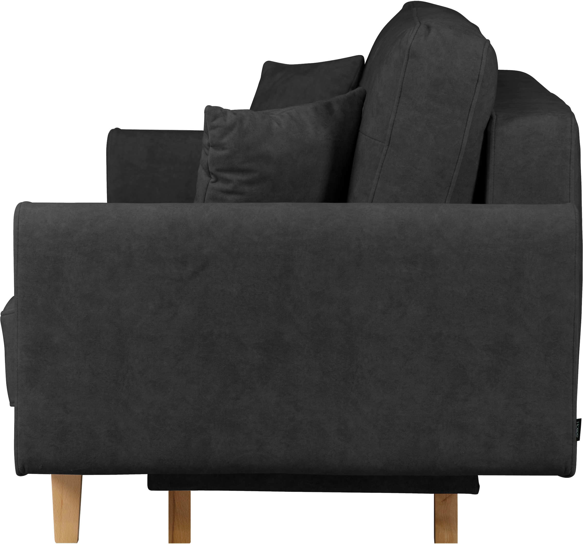 Home affaire 3-Sitzer »TRIPLO optionale Schlafsofa mit Bettkasten, Maße B/T/H: 215/100/89 cm«, Wahlweise Bettfunktion - Liegefläche 145x191 cm, Rücken-, Zierkissen