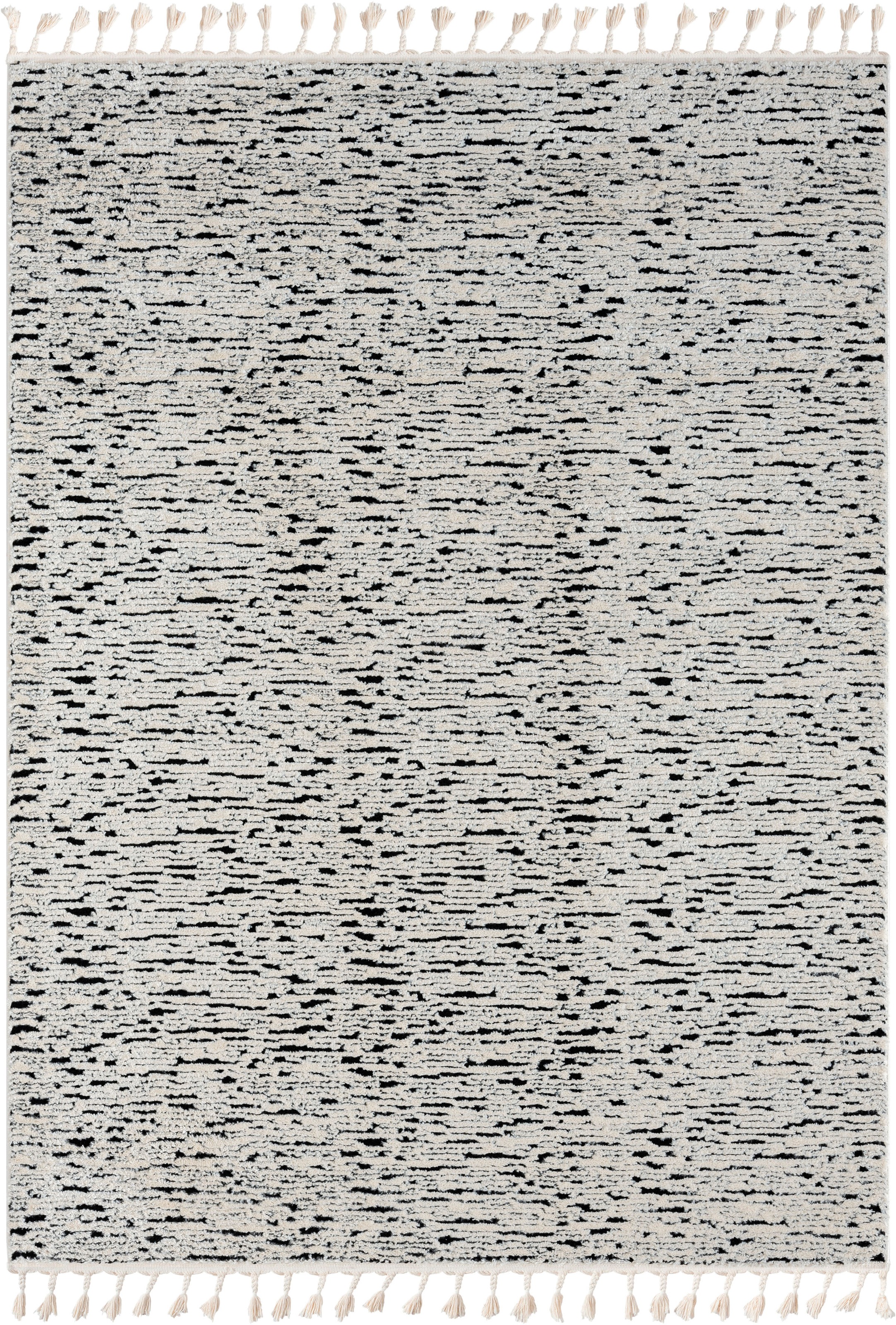 Myflair Möbel & Accessoires Hochflor-Teppich »Moroccan Rockface Lagerräumung«, rechteckig, 24 mm Höhe, modern, marokkanisches Design, meliert, flauschig weich, mit Fransen