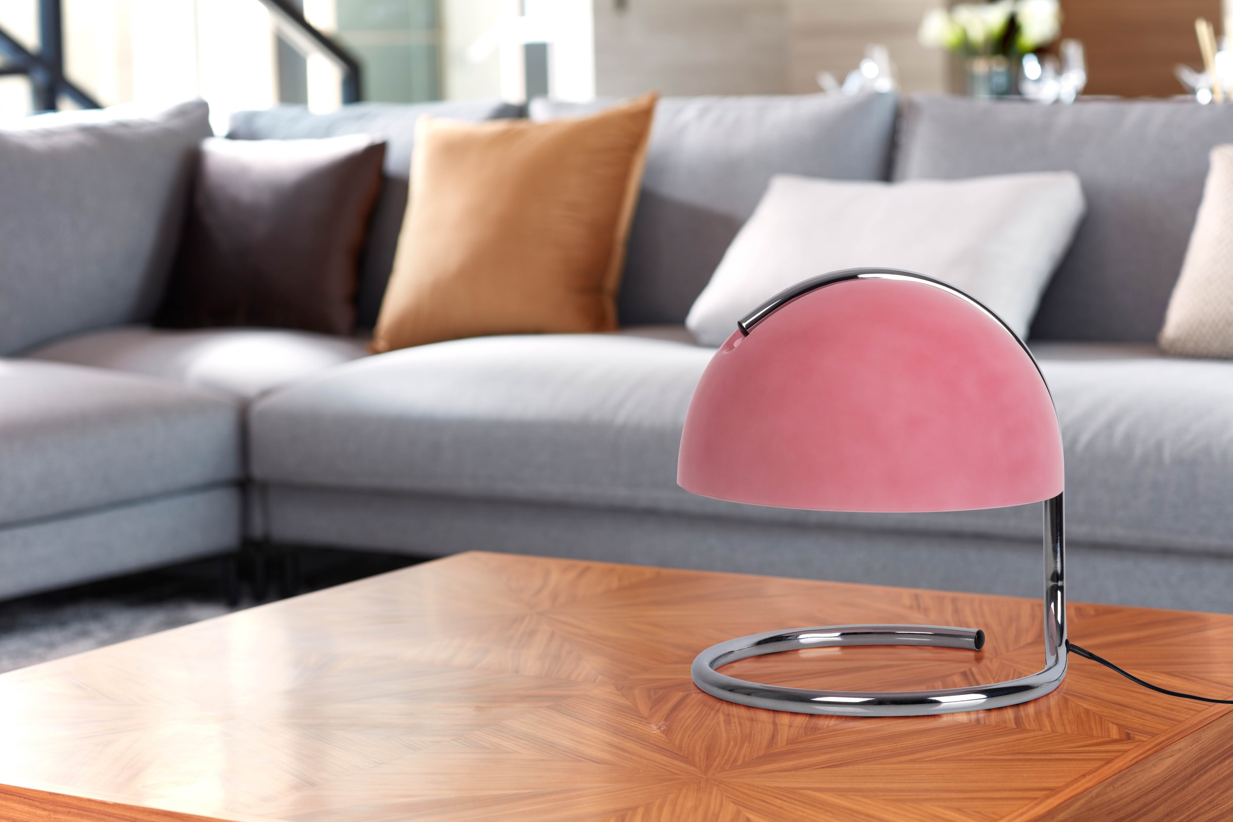 näve Tischleuchte »Burano« E27 1 Stk. halbkugelförmiger Glasschirm, 1x E27, Zuleitung schwarz 150cm