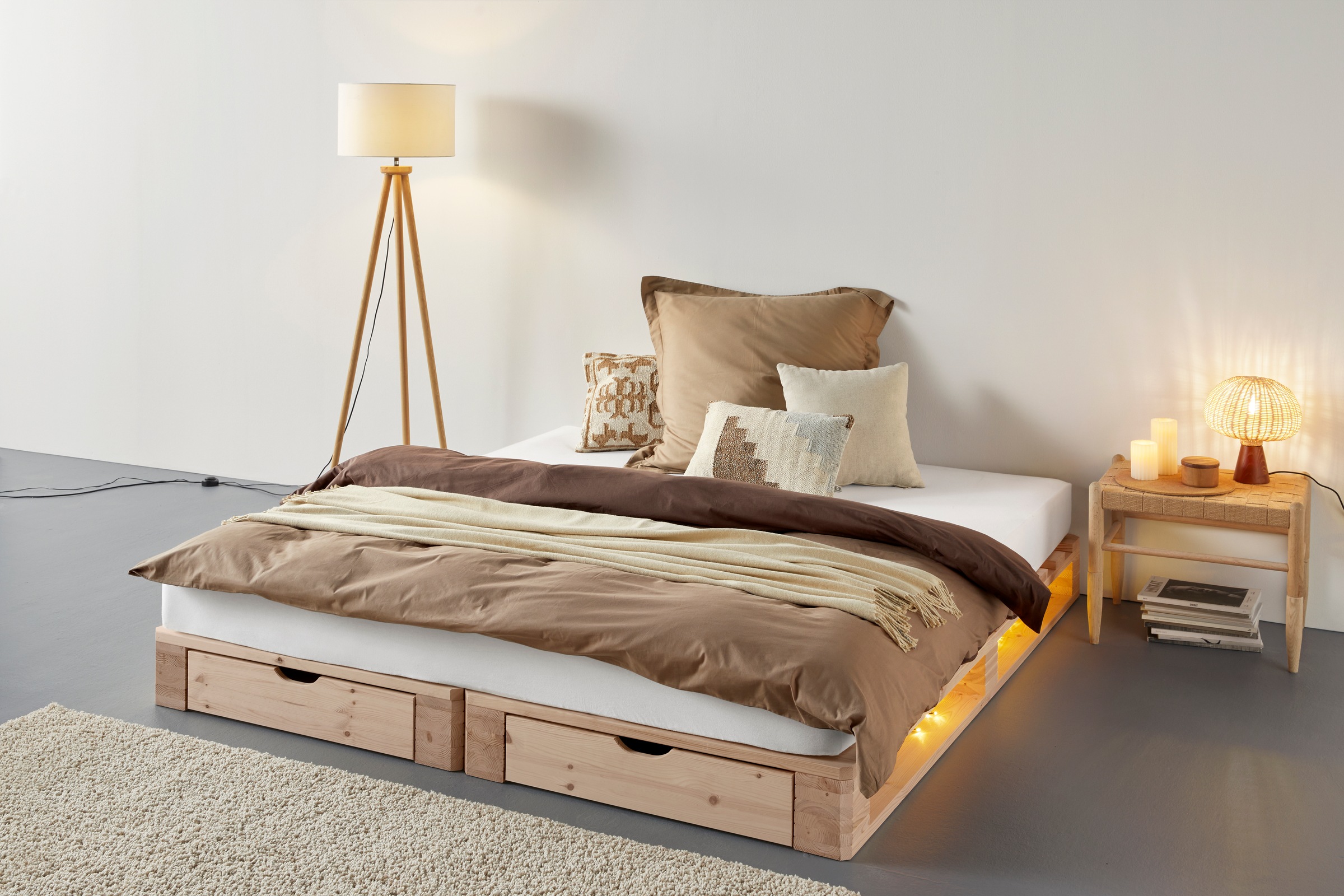 OTTO home Palettenbett »"ALASCO " BESTSELLER! Mit Schublade« zertifiziertes günstig online kaufen