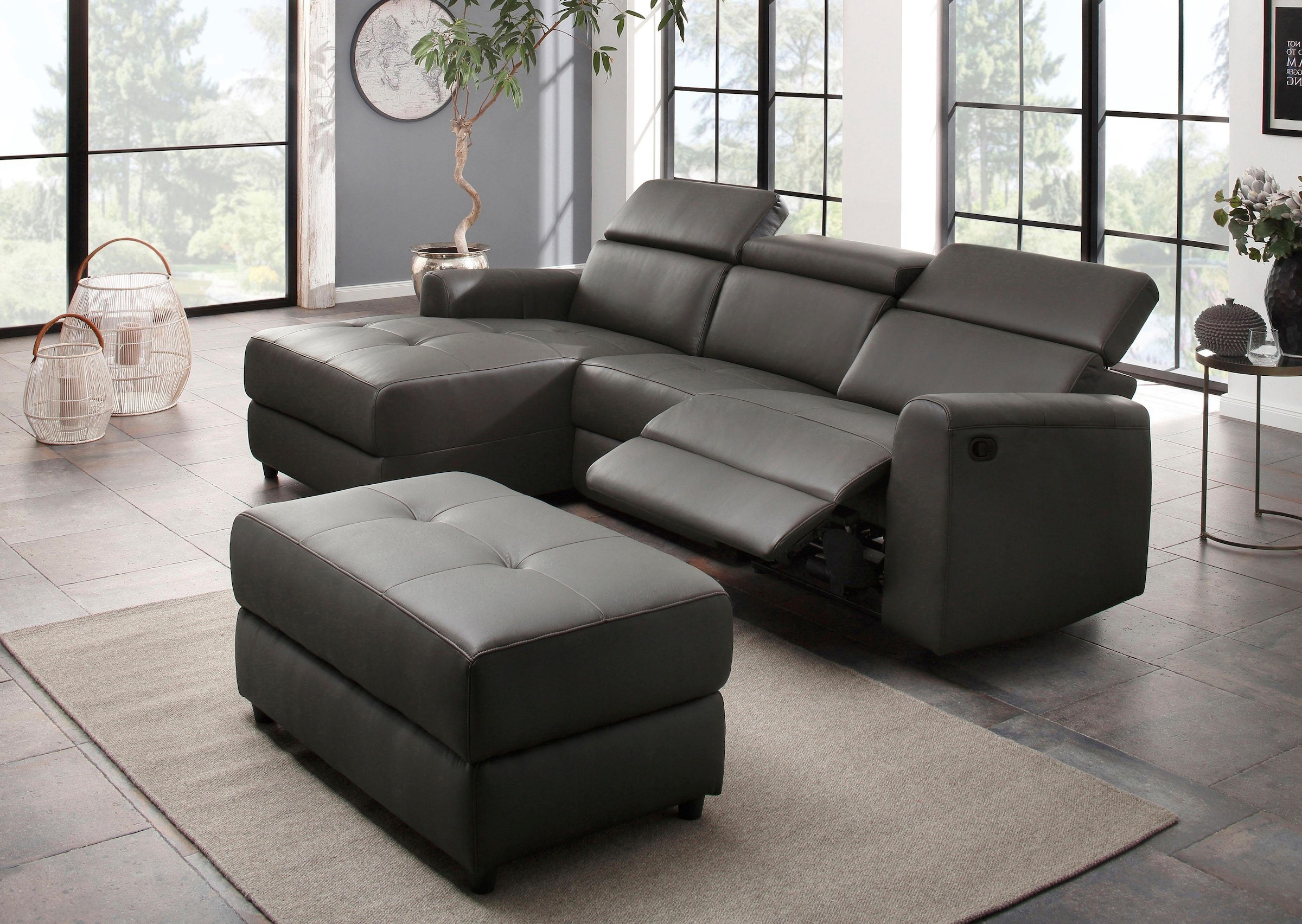 Home affaire Ecksofa »Sentrano, L-Form,«, 275 cm, man. o. elektr. Relaxfunktion und USB/Kopfverstellung