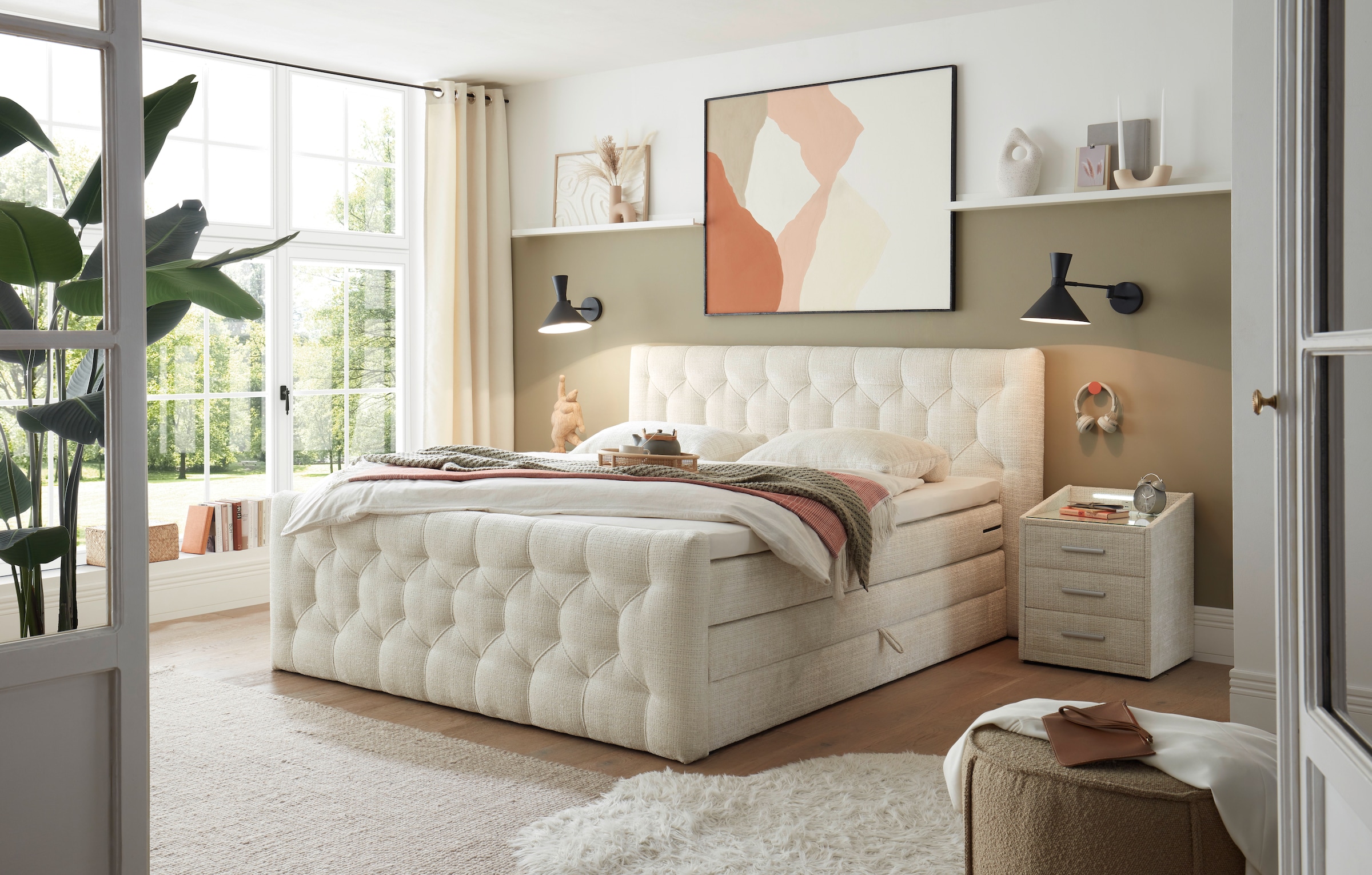 ED EXCITING DESIGN Boxspringbett »"Cashfield"! Topseller inkl. zwei Bettkäs günstig online kaufen