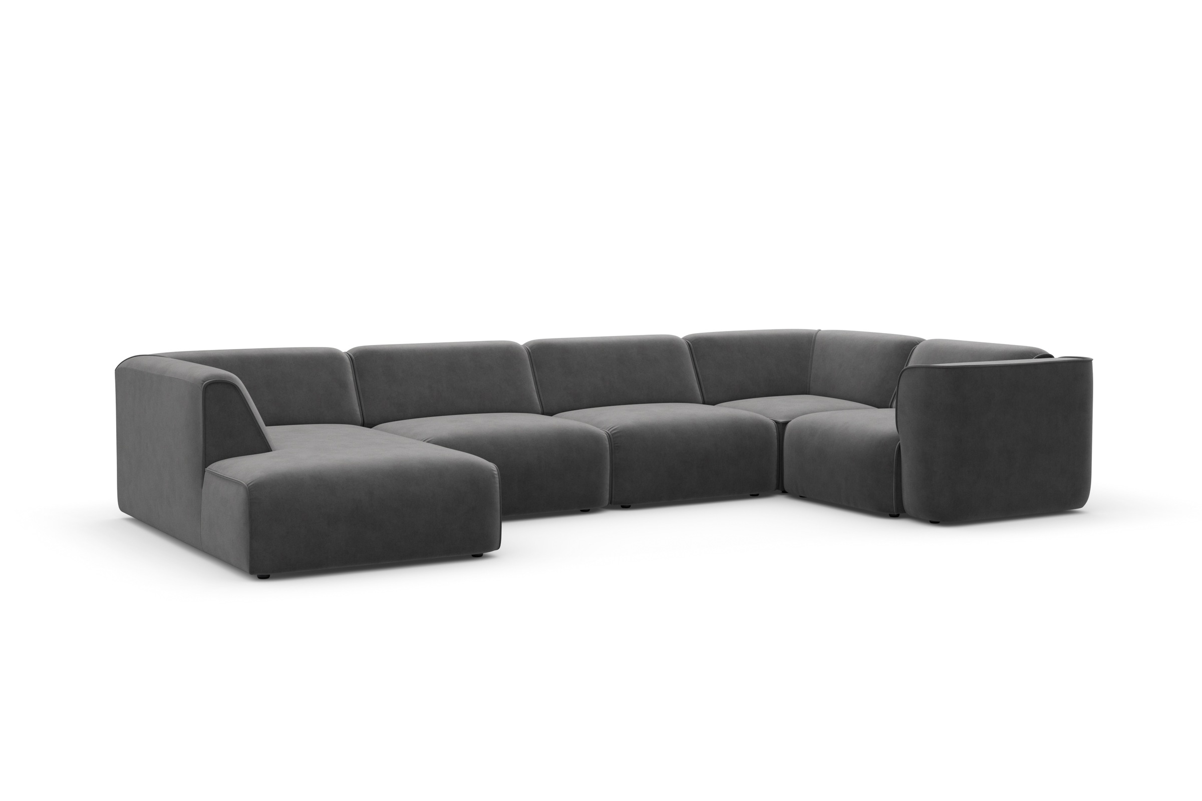 RAUM.ID Wohnlandschaft »Merid U-Form, jederzeit durch Module erweiterbar, B/T/H: 367/206/70 cm«, als Modul oder separat verwendbar, für individuelle Zusammenstellung